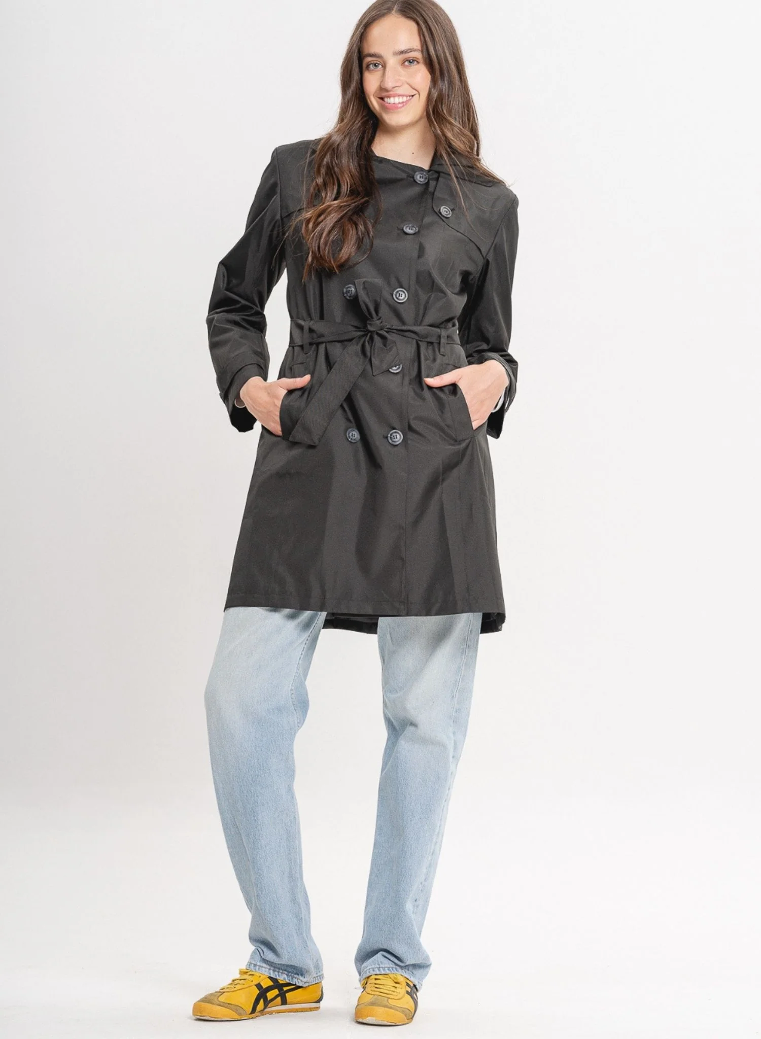 Manhattan Trench Coat | Black - Image 7