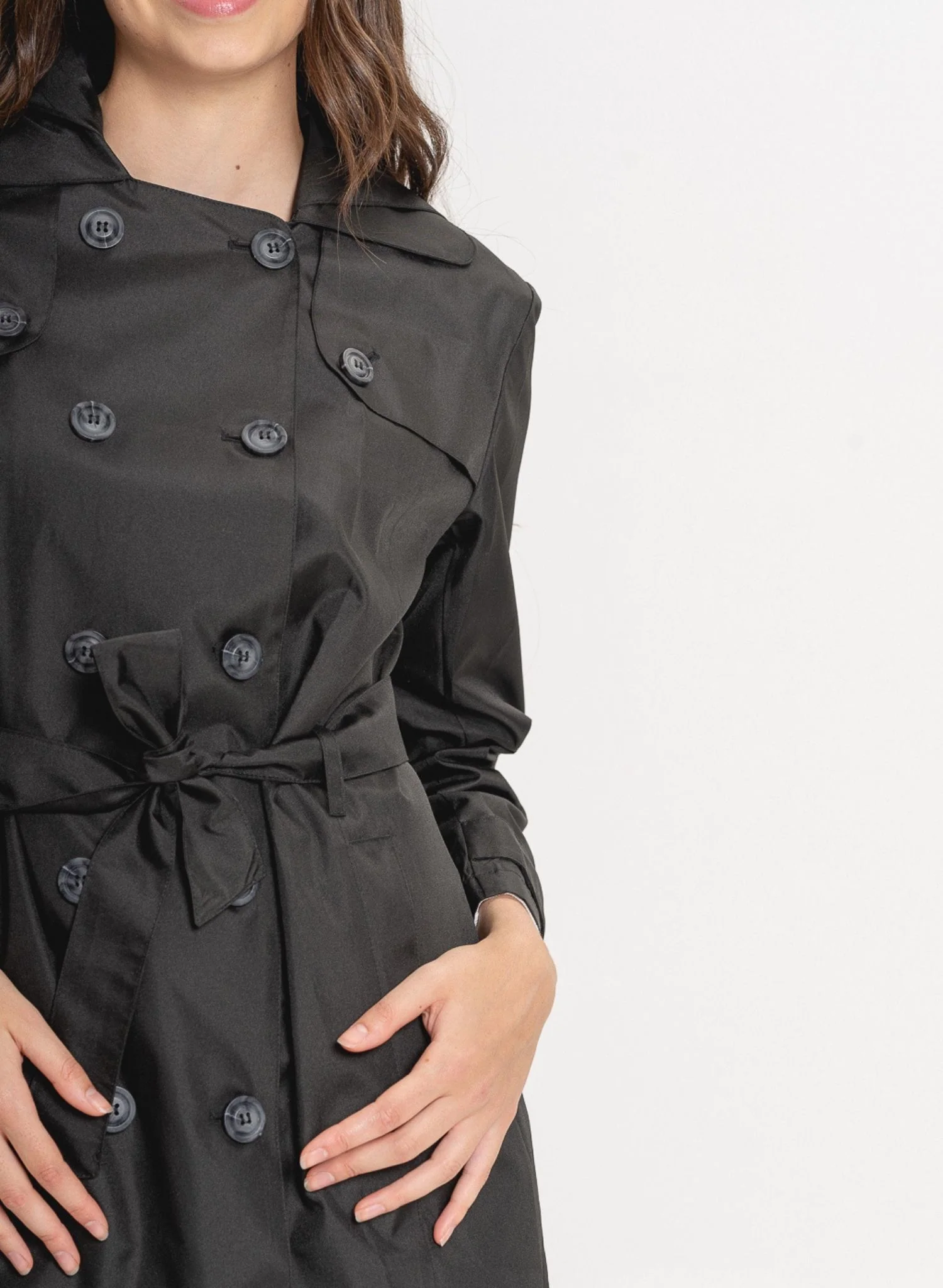 Manhattan Trench Coat | Black - Image 9