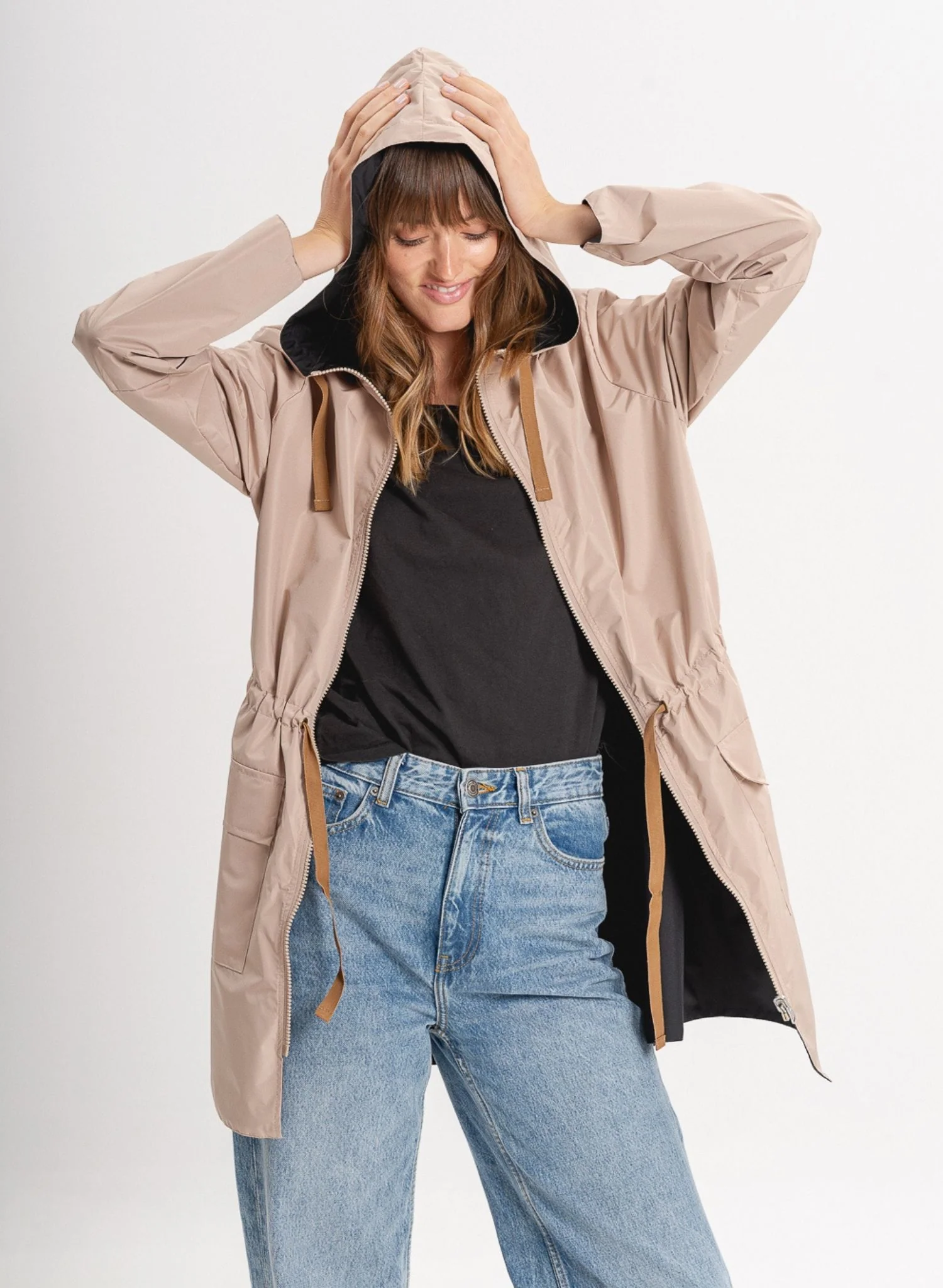 Reversible Print Jacket | Beige - Image 10