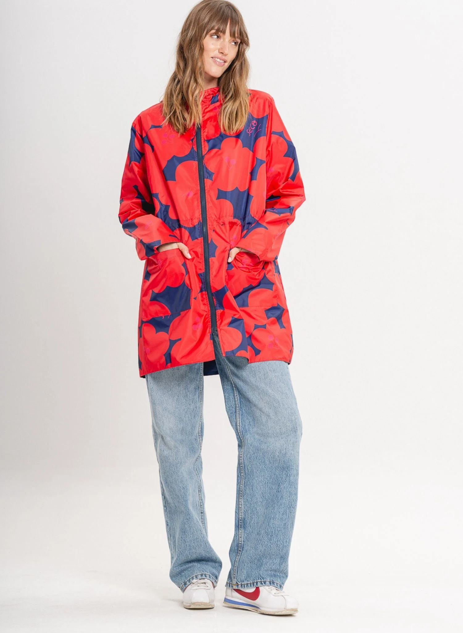 Reversible Print Jacket | Red - Image 6