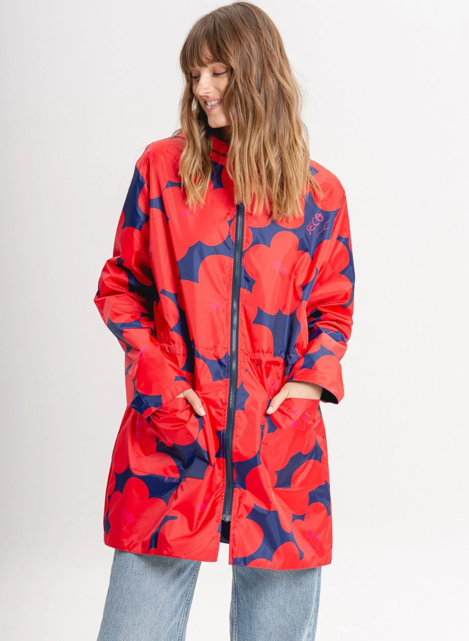 Reversible Print Jacket | Red - Image 7
