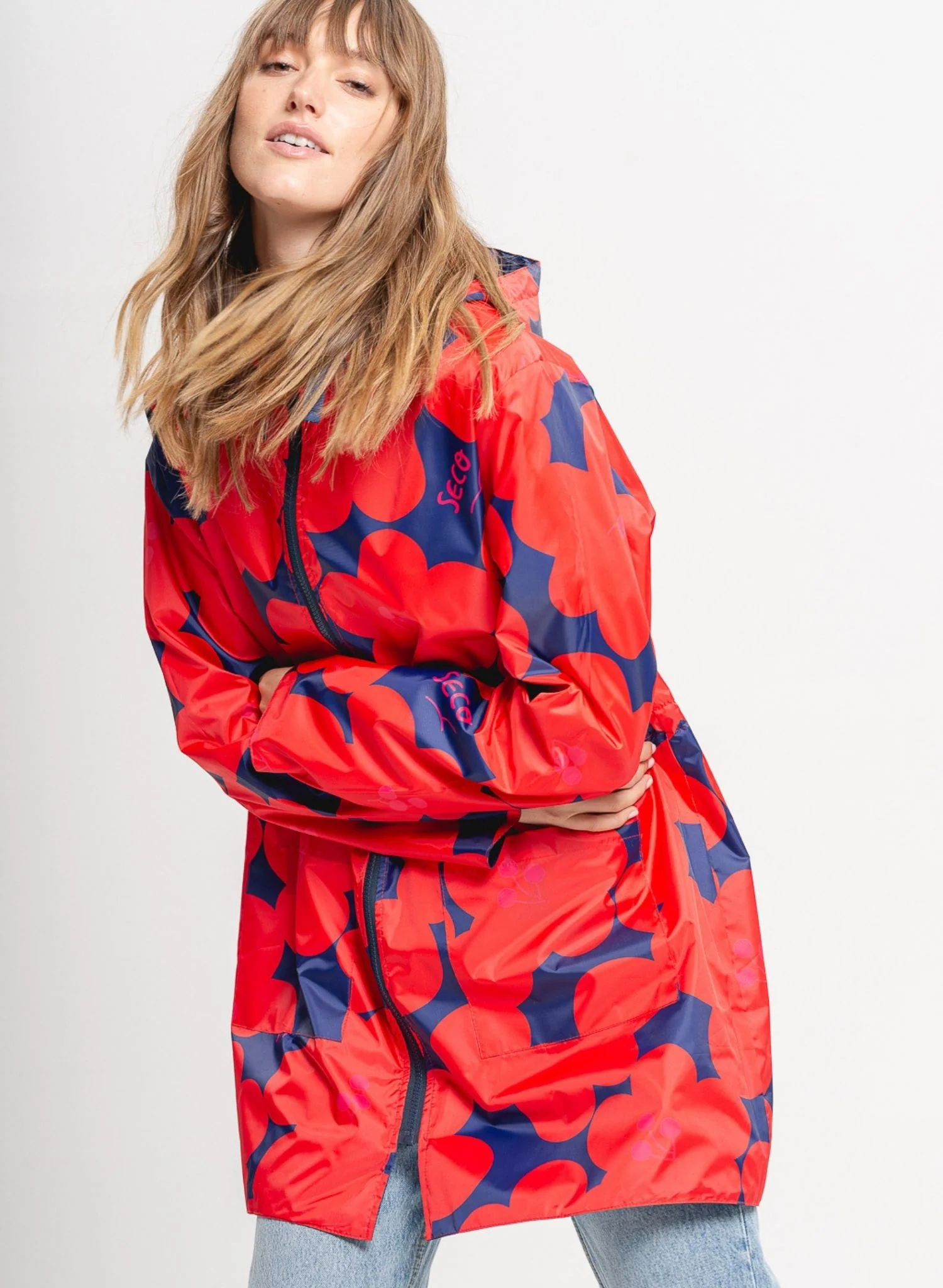 Reversible Print Jacket | Red - Image 8