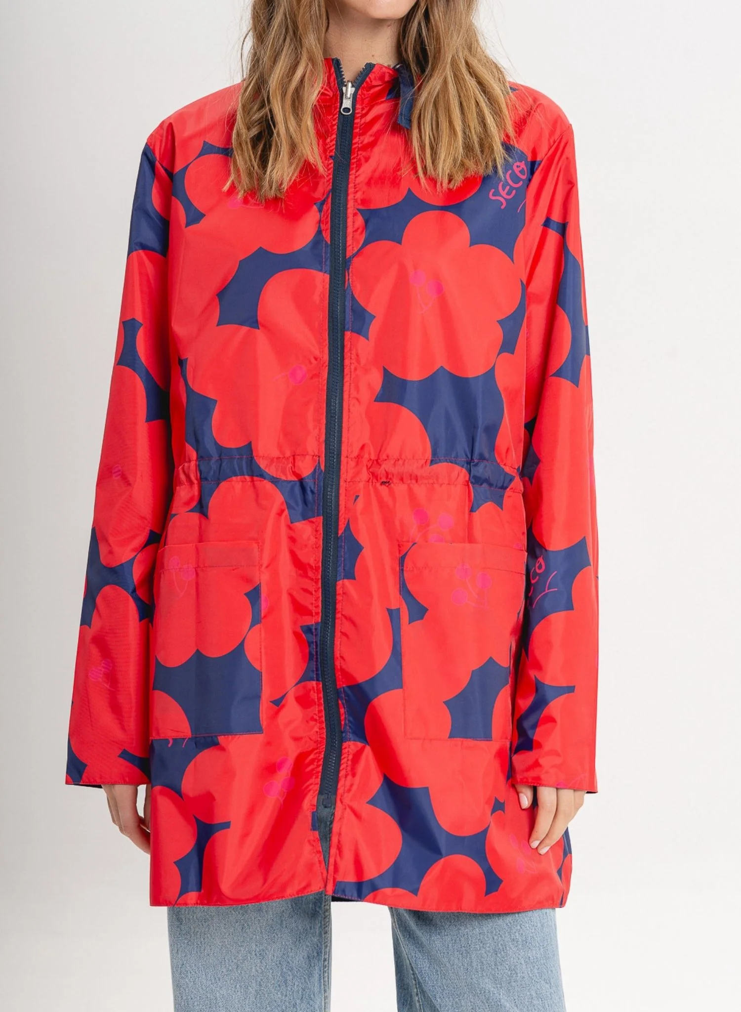 Reversible Print Jacket | Red - Image 9