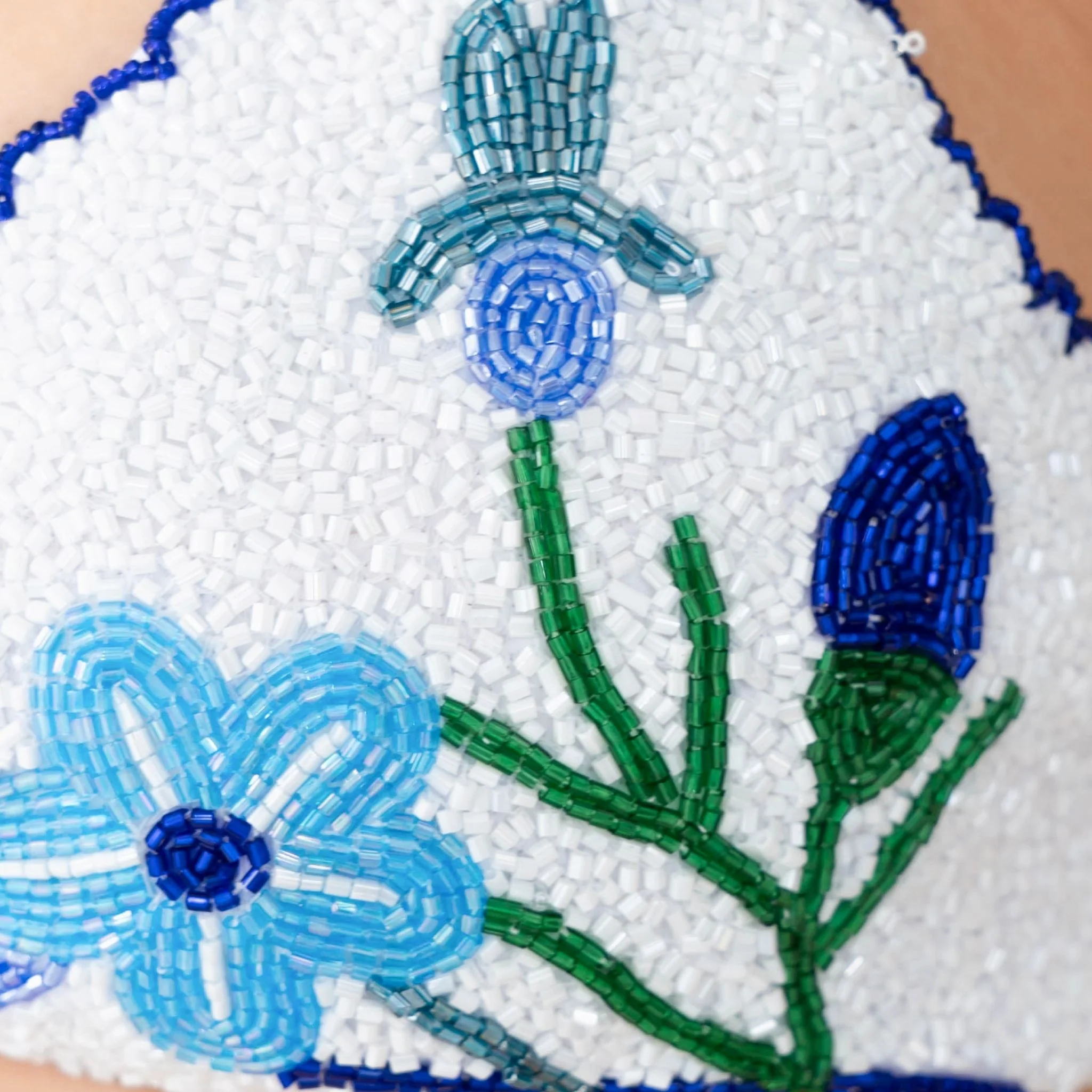 Euro Summer Hand-Beaded Embellished Bikini Top | Blue - Image 5