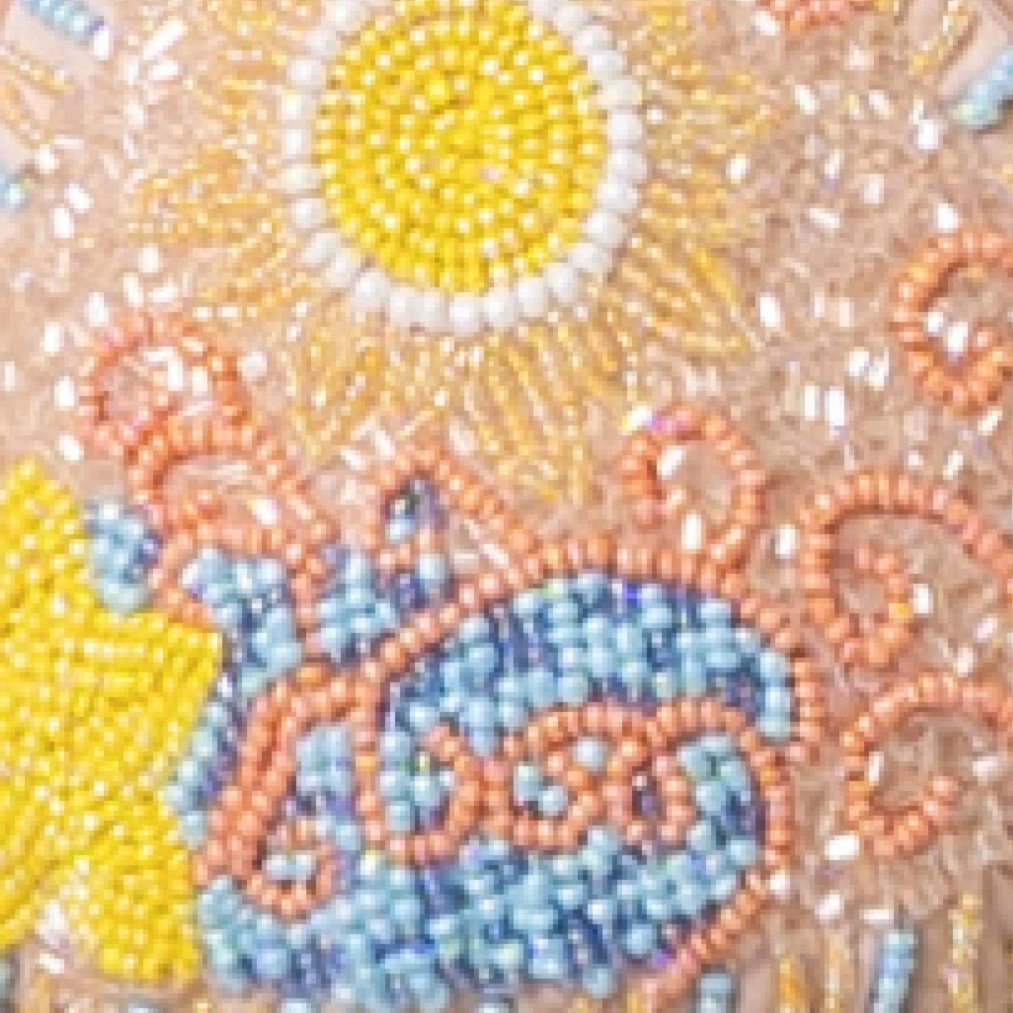 High Tide Hand-Beaded Embellished Bikini Top | Sand - Image 5