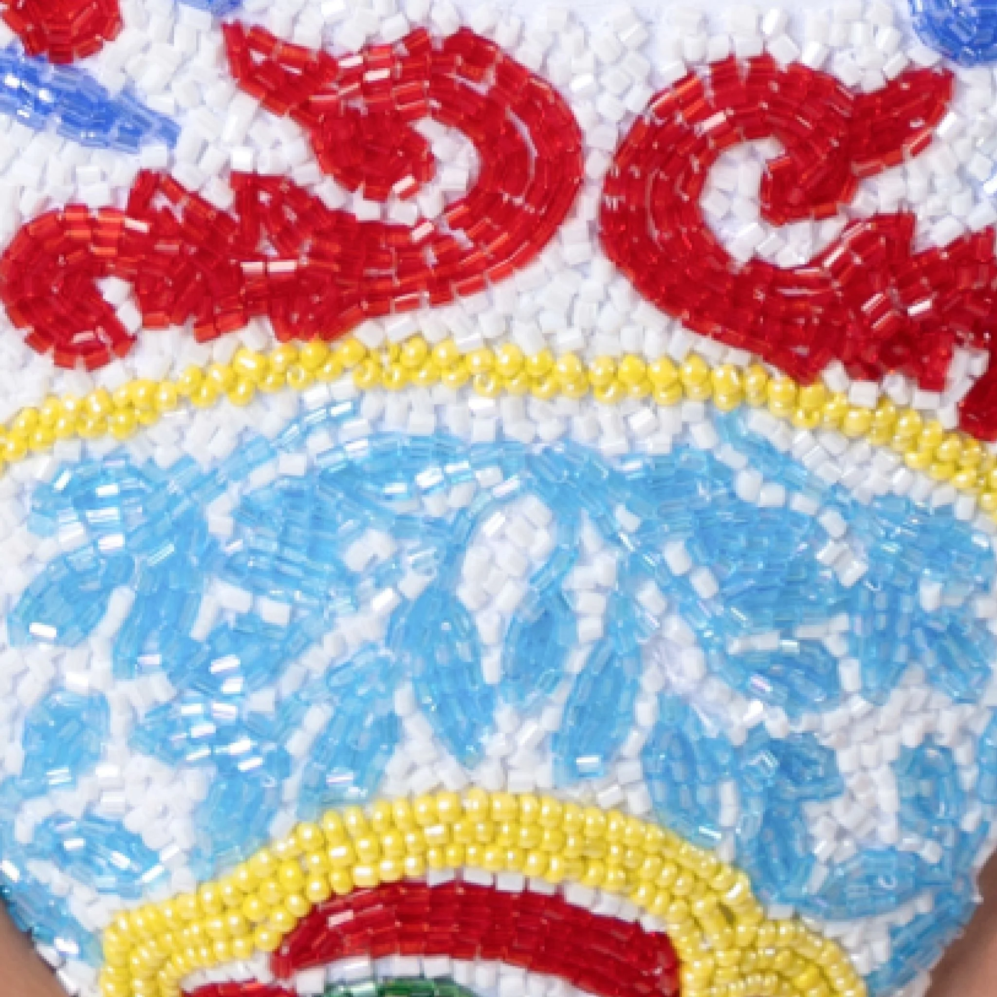 Limoncello Hand-Beaded Embellished Bikini Bottom | White - Image 3