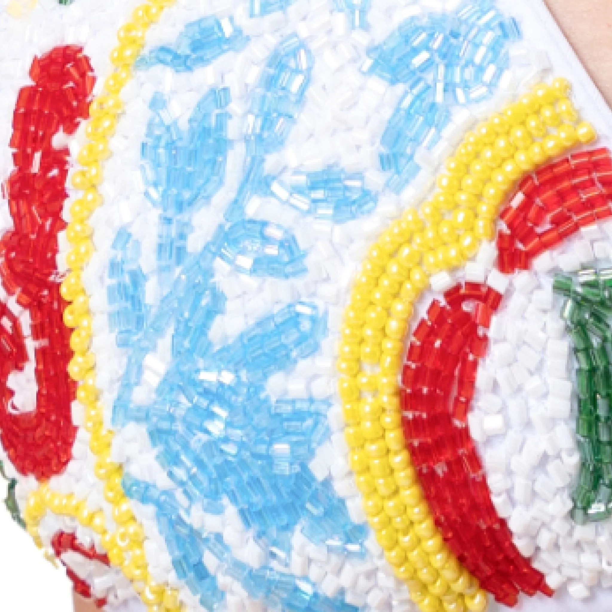 Limoncello Hand-Beaded Embellished Bikini Top | White - Image 5