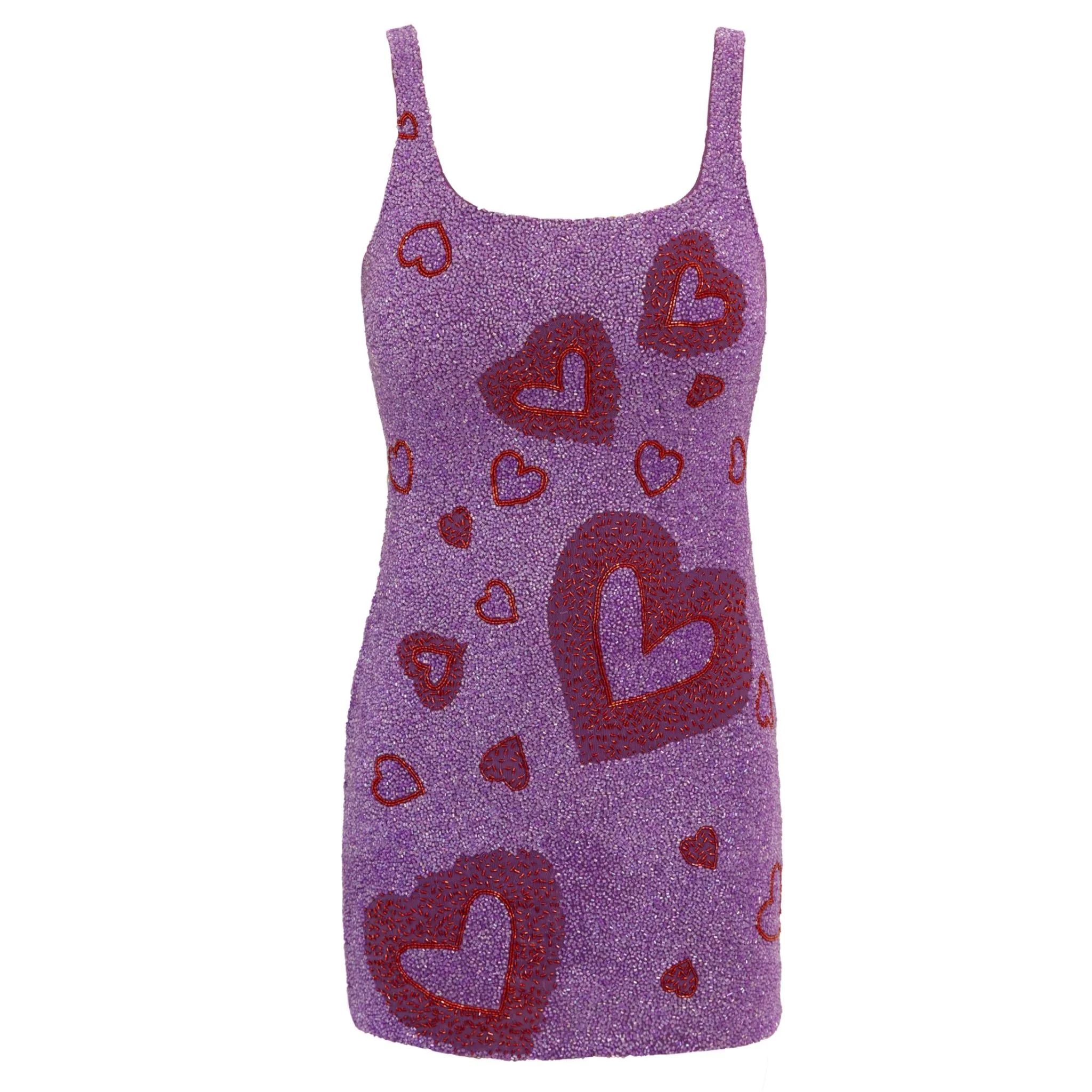 Lust Hand-Beaded Embellished Mini Dress
