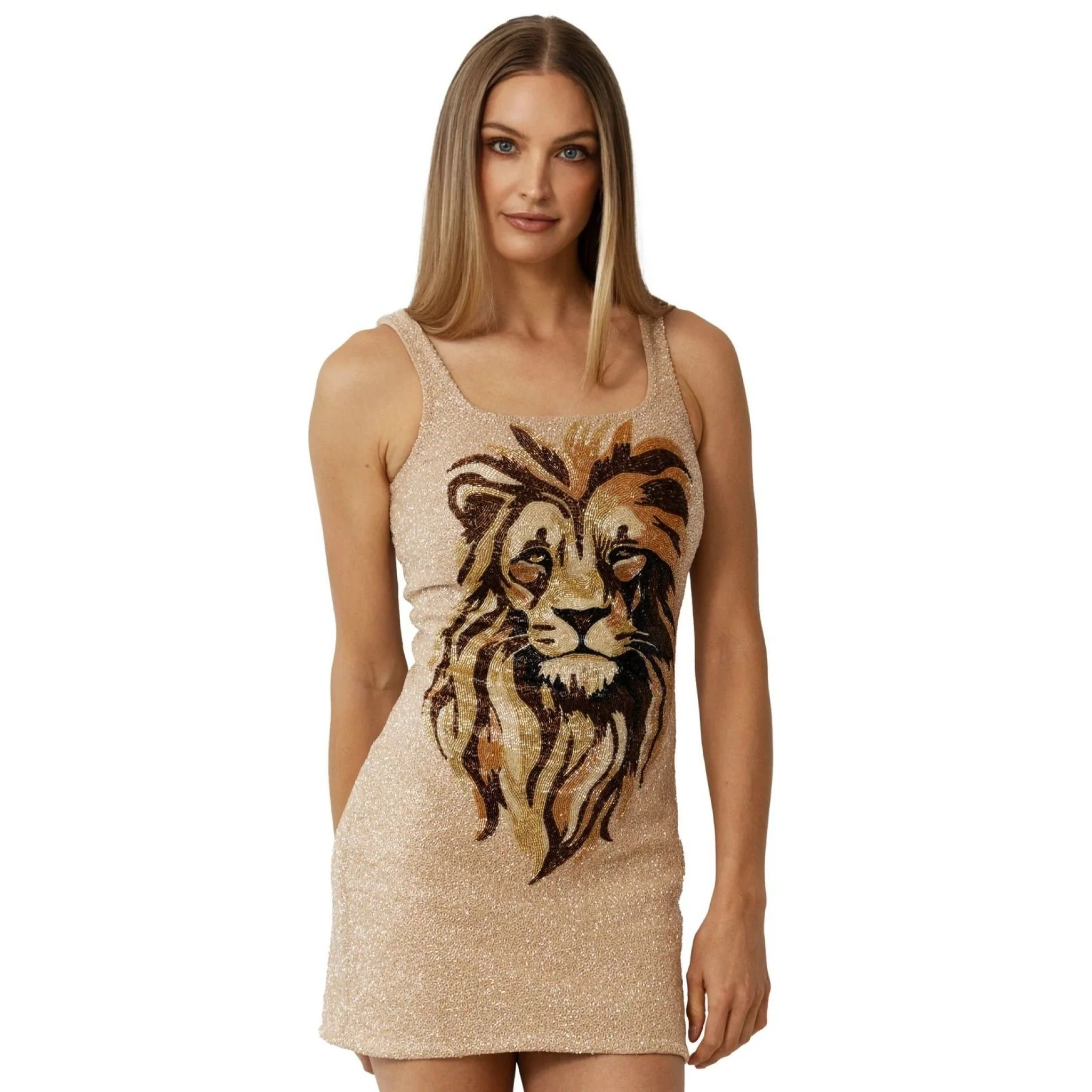 Majesty Hand-Beaded Embellished Mini Dress - Image 3