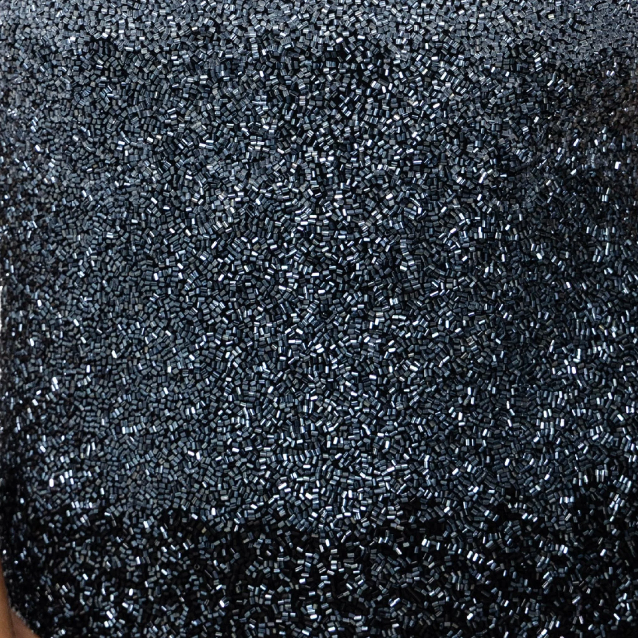 Ombre Hand-Beaded Embellished One-Piece Swimsuit | Black - Image 4