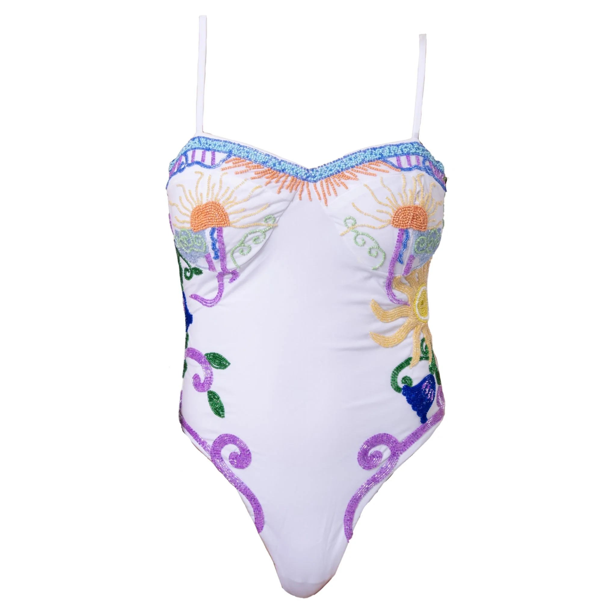 Serenity Hand-Beaded Embellished One-Piece Swimsuit