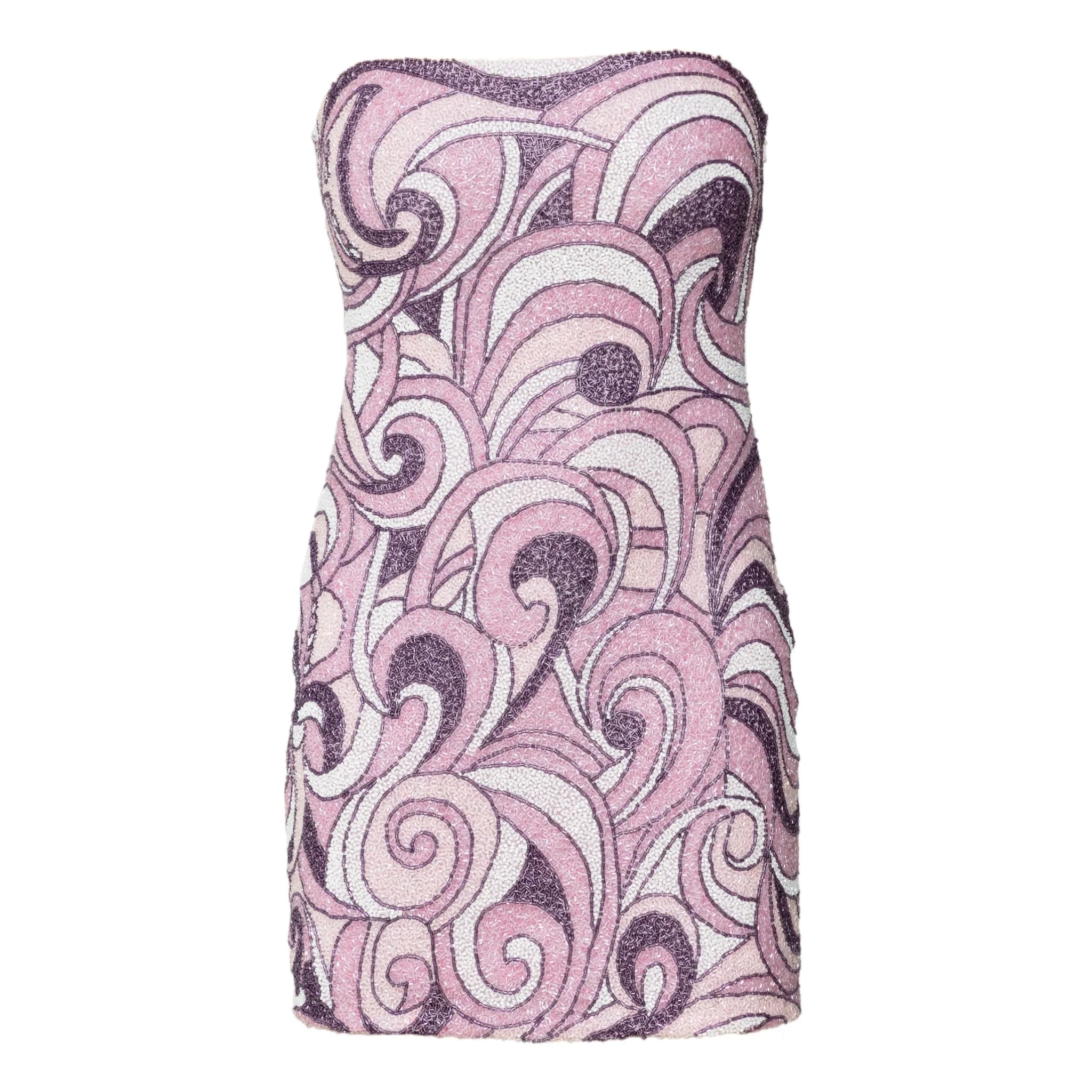 Veronica Hand-Beaded Embellished Mini Dress | Purple