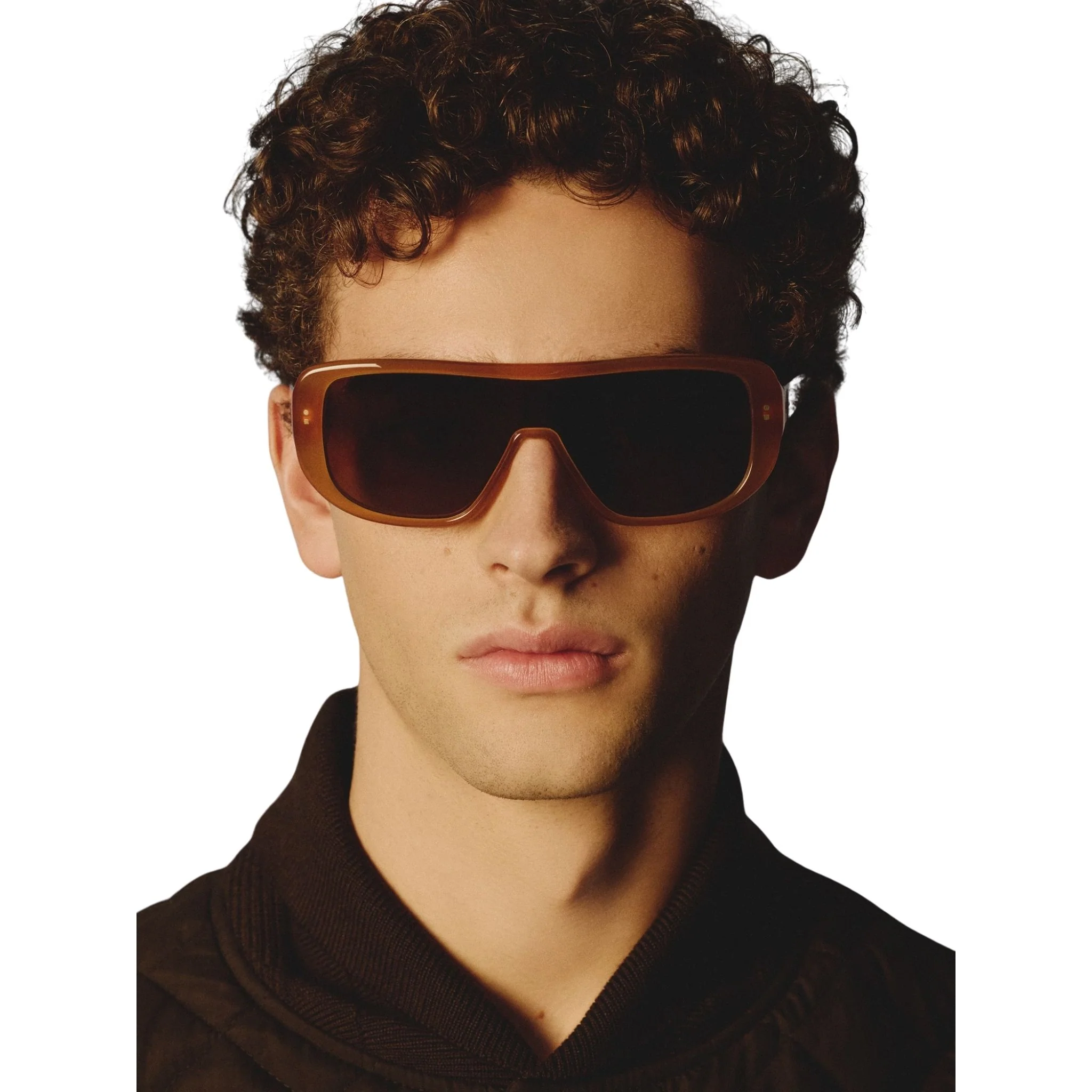 Shield Frame Sunglasses | Caramel - Image 2