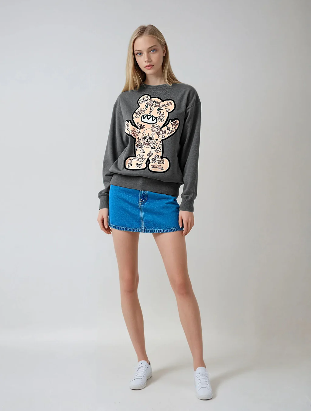 Bear Sweatshirt | Grey - Image 2
