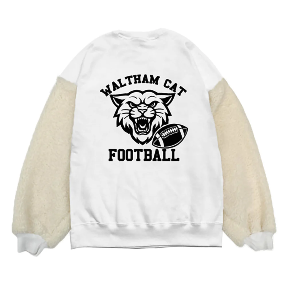 Fur Sleeve Sweatshirt | White - Image 2