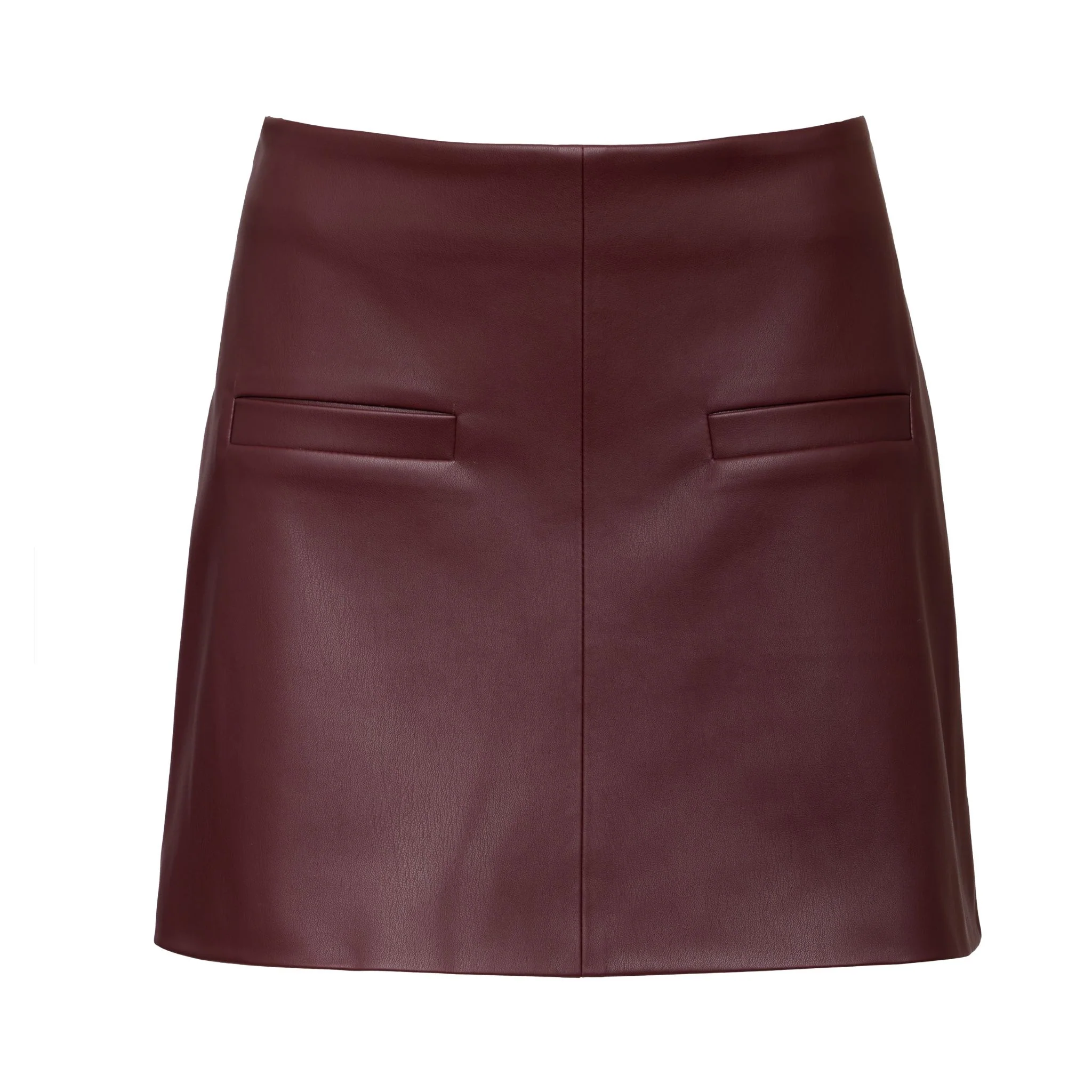 Eco Leather Mini Skirt | Burgundy