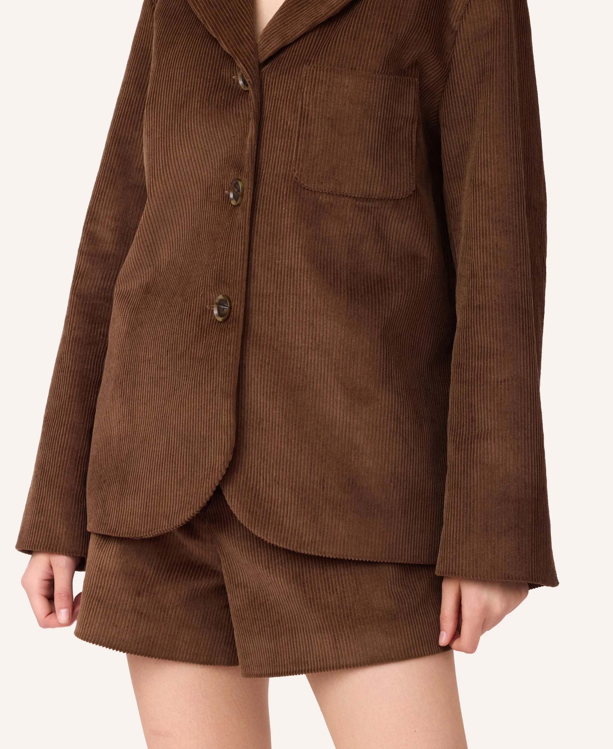 Velvet Blazer | Brown - Image 4