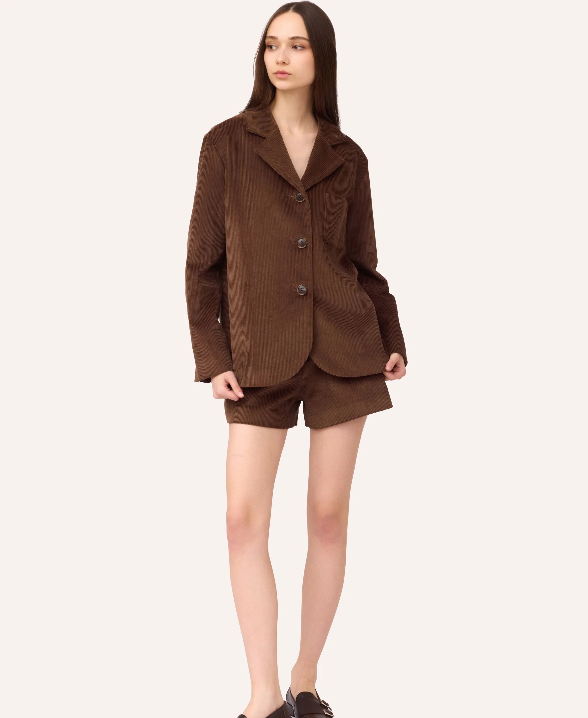Velvet Blazer | Brown - Image 8