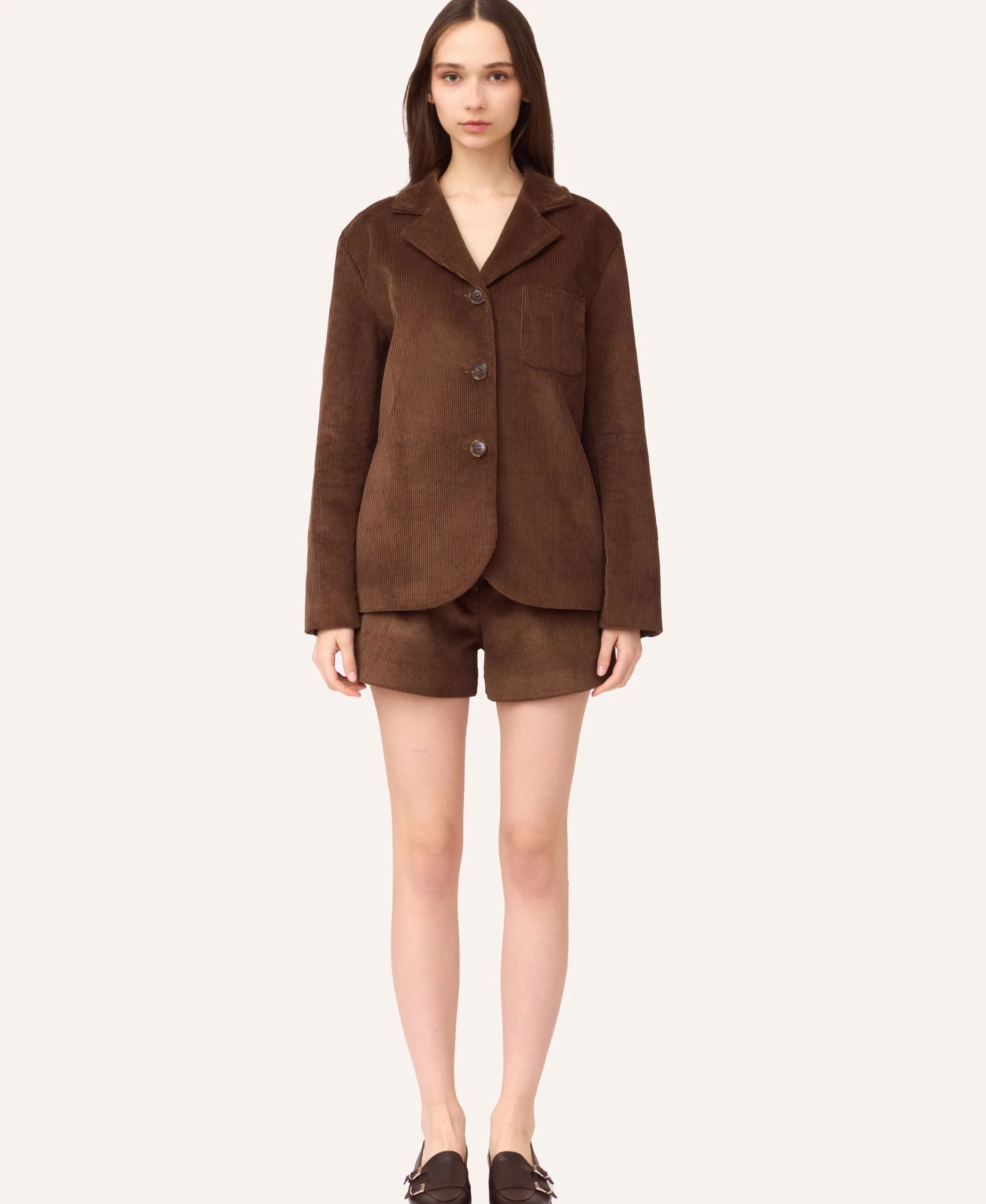 Velvet Shorts | Brown - Image 5