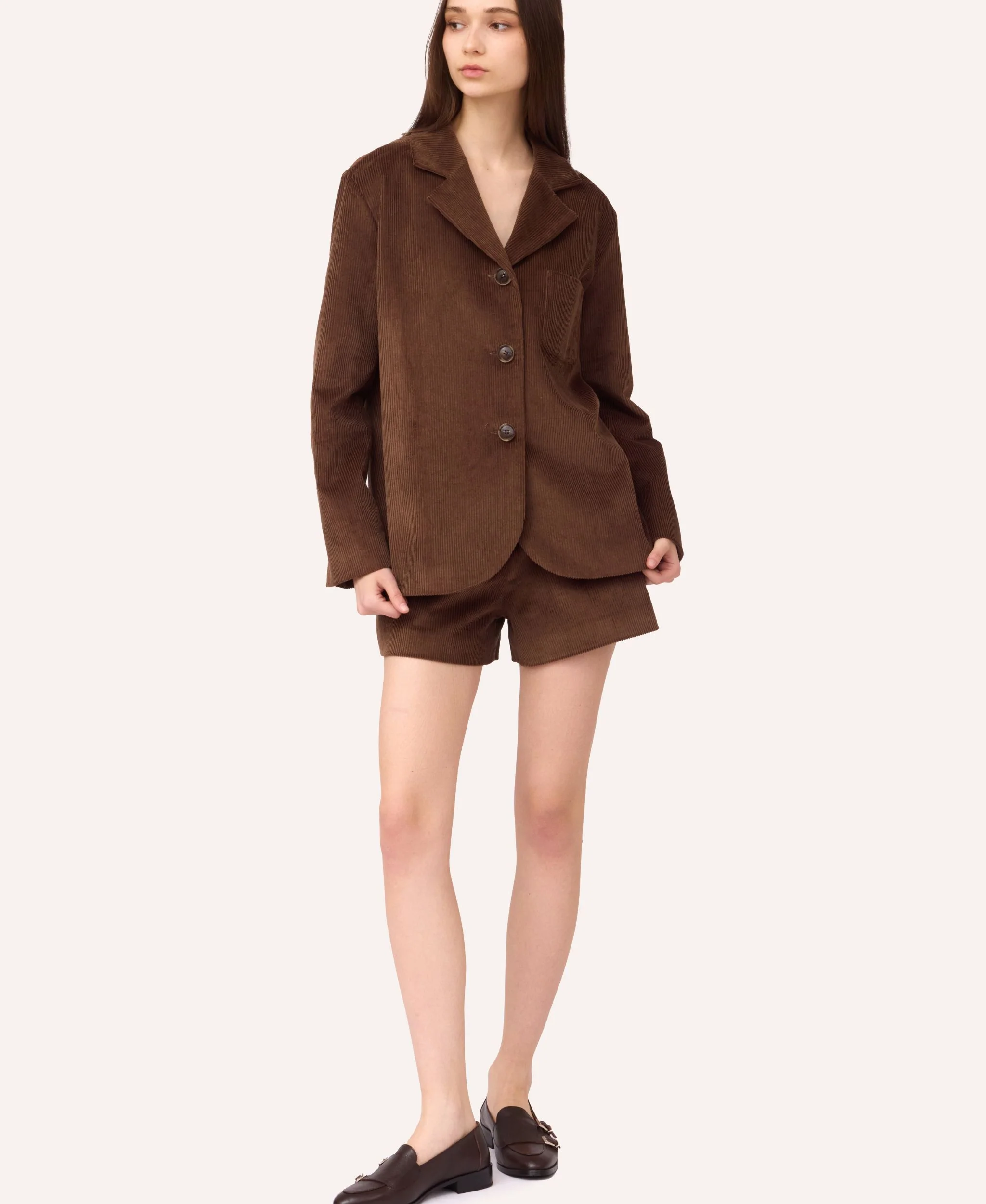 Velvet Shorts | Brown - Image 7