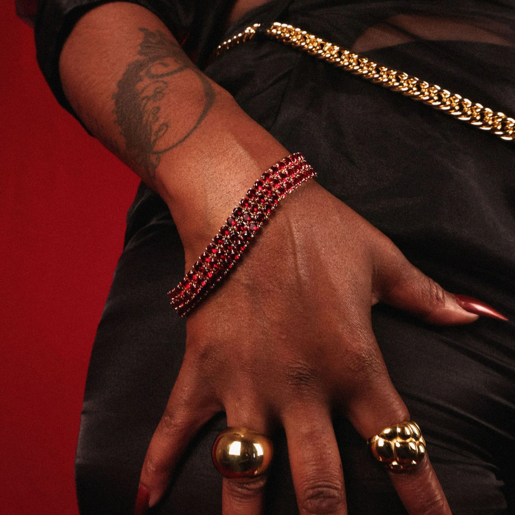 Chunky Gold Cuban Link and Ball Belt - Image 2