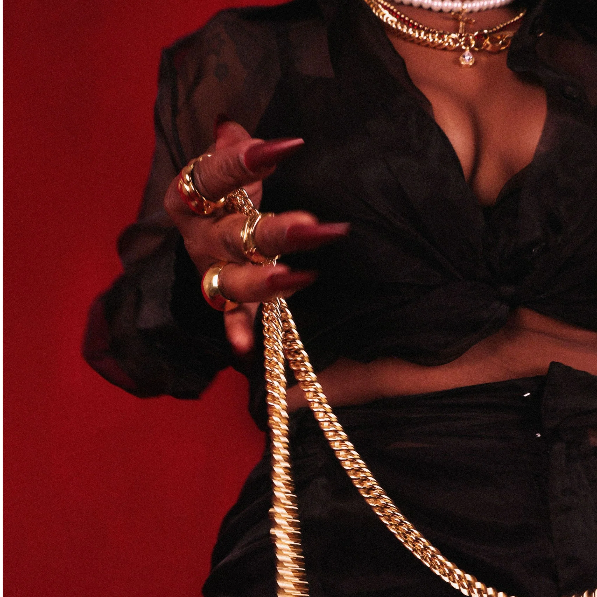 Chunky Gold Cuban Link and Ball Belt - Image 4