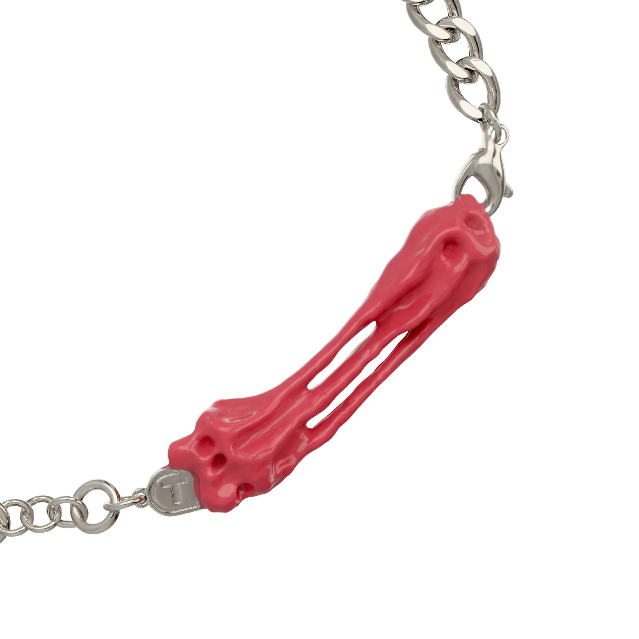 Pink Stretched Gum Choker Mike Necklace