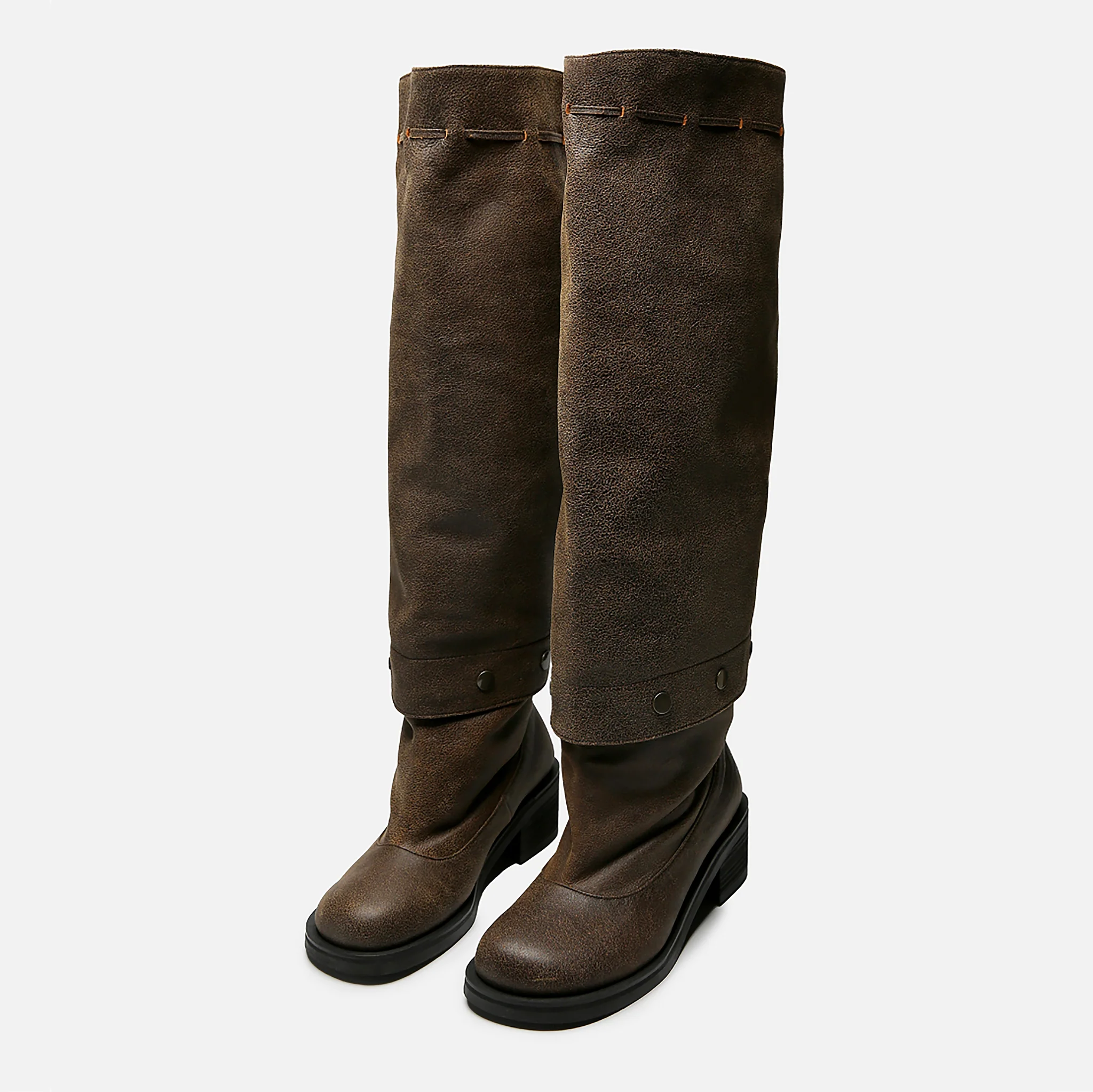 Brown Textured Convertible Multi-
Wear Boots - Image 3
