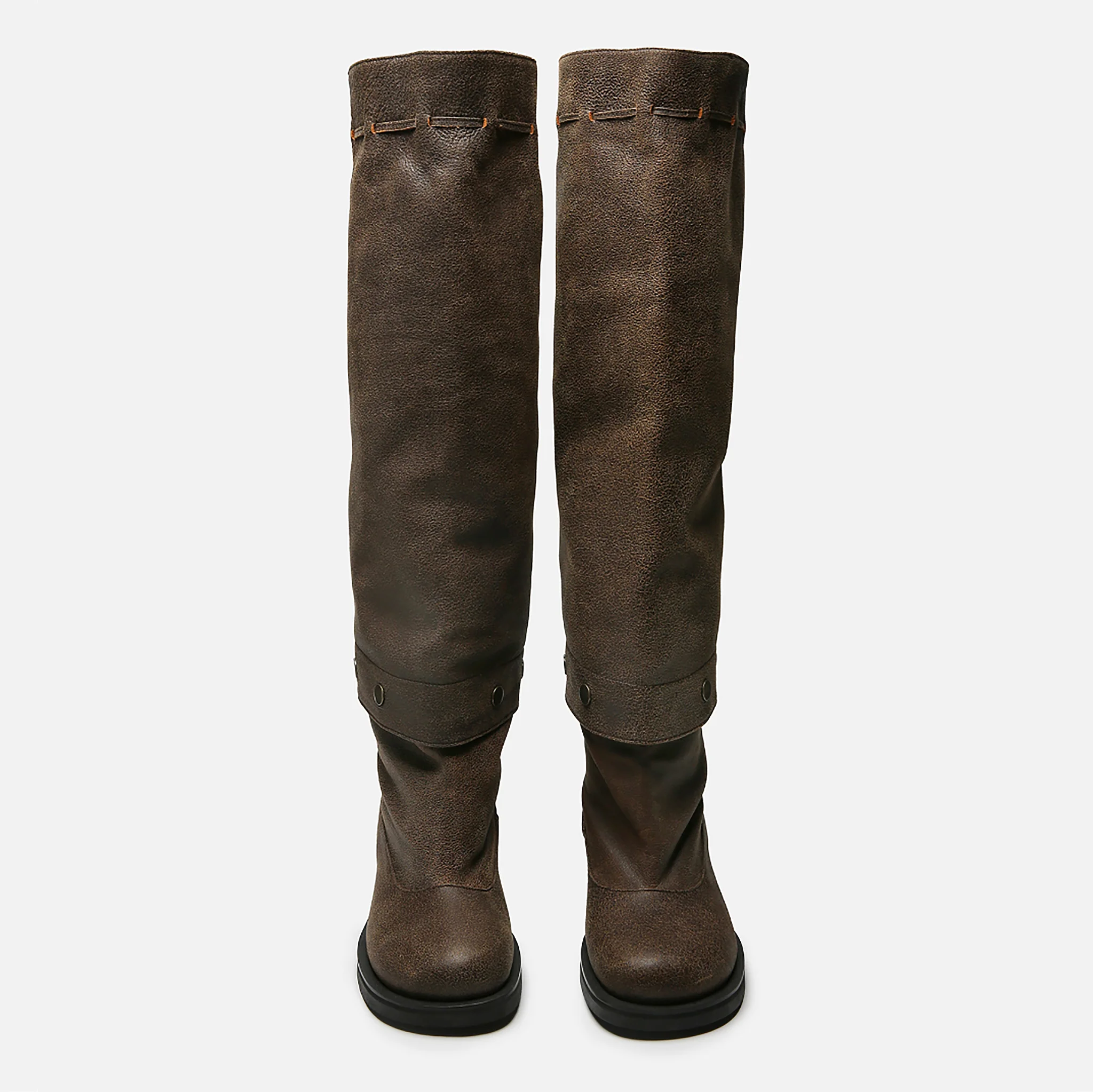 Brown Textured Convertible Multi-
Wear Boots - Image 4