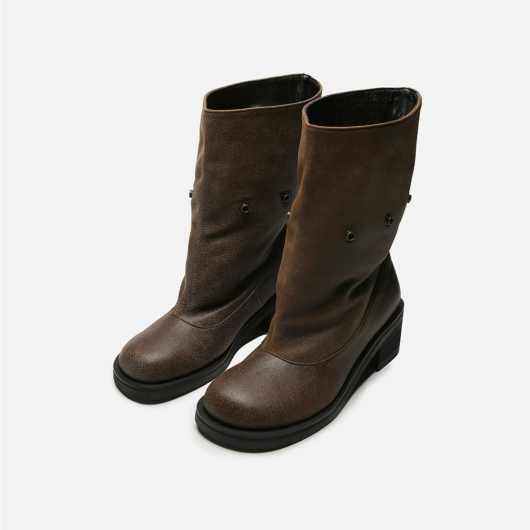 Brown Textured Convertible Multi-
Wear Boots - Image 7