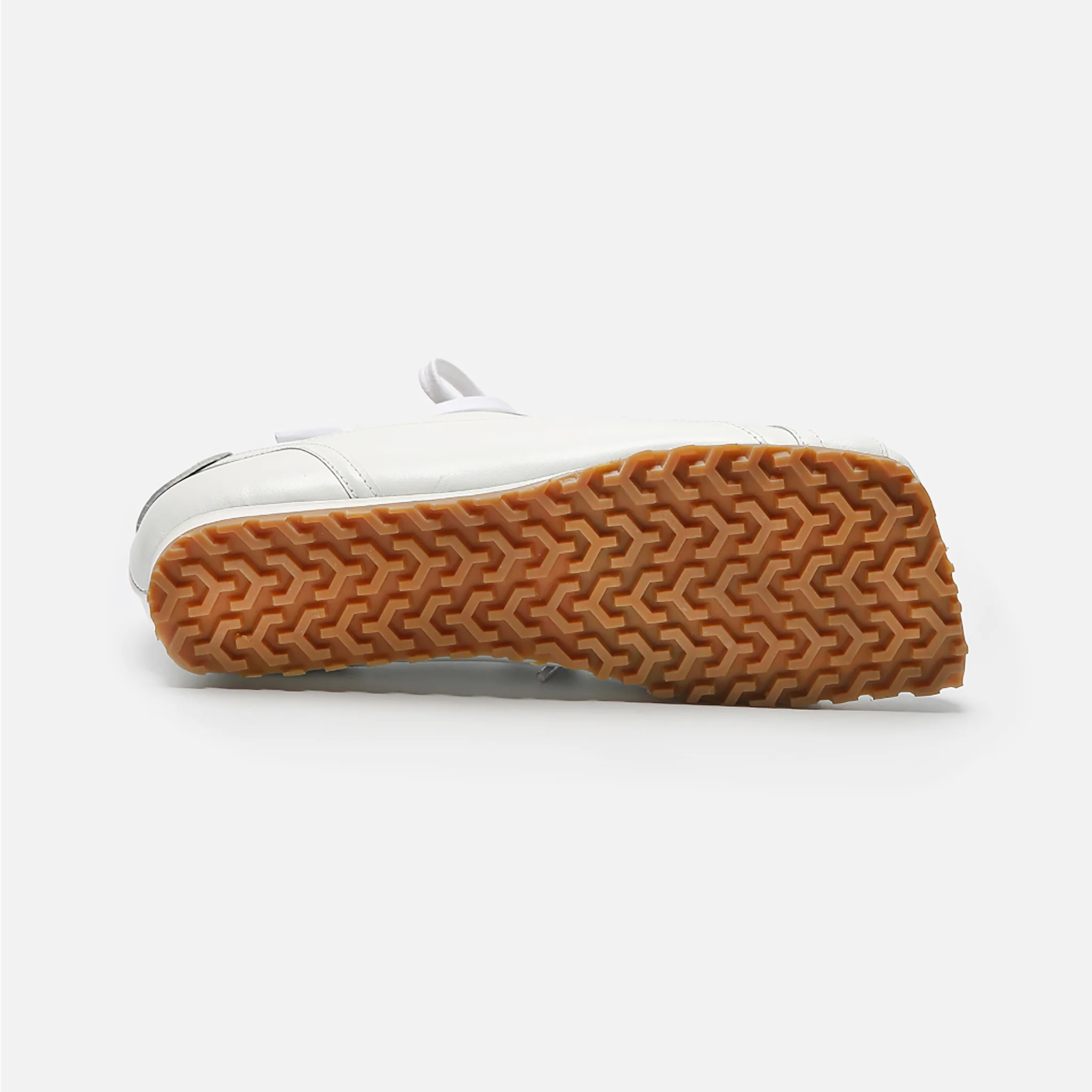 White Leather Minimalist Lace-Up Sneakers - Image 6