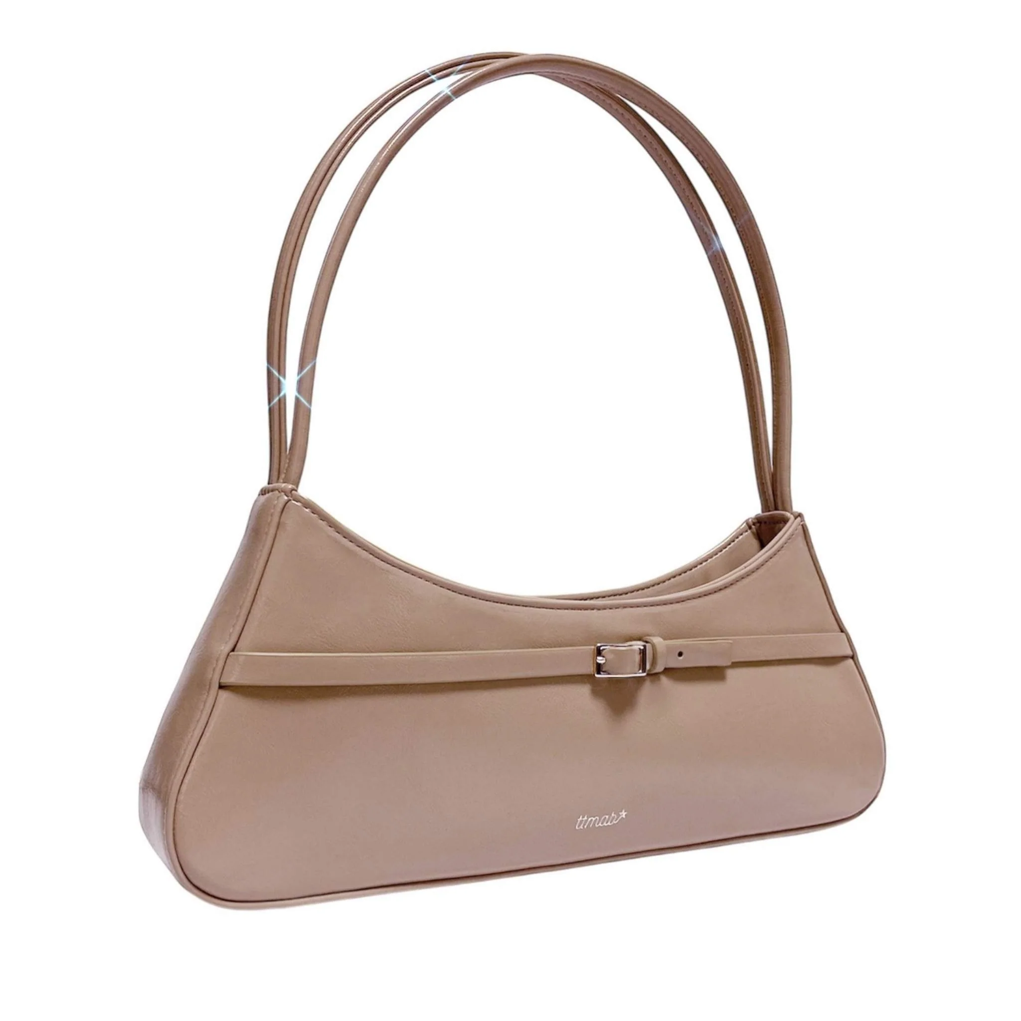 Mini Buckle Baguette Bag | Beige - Image 2