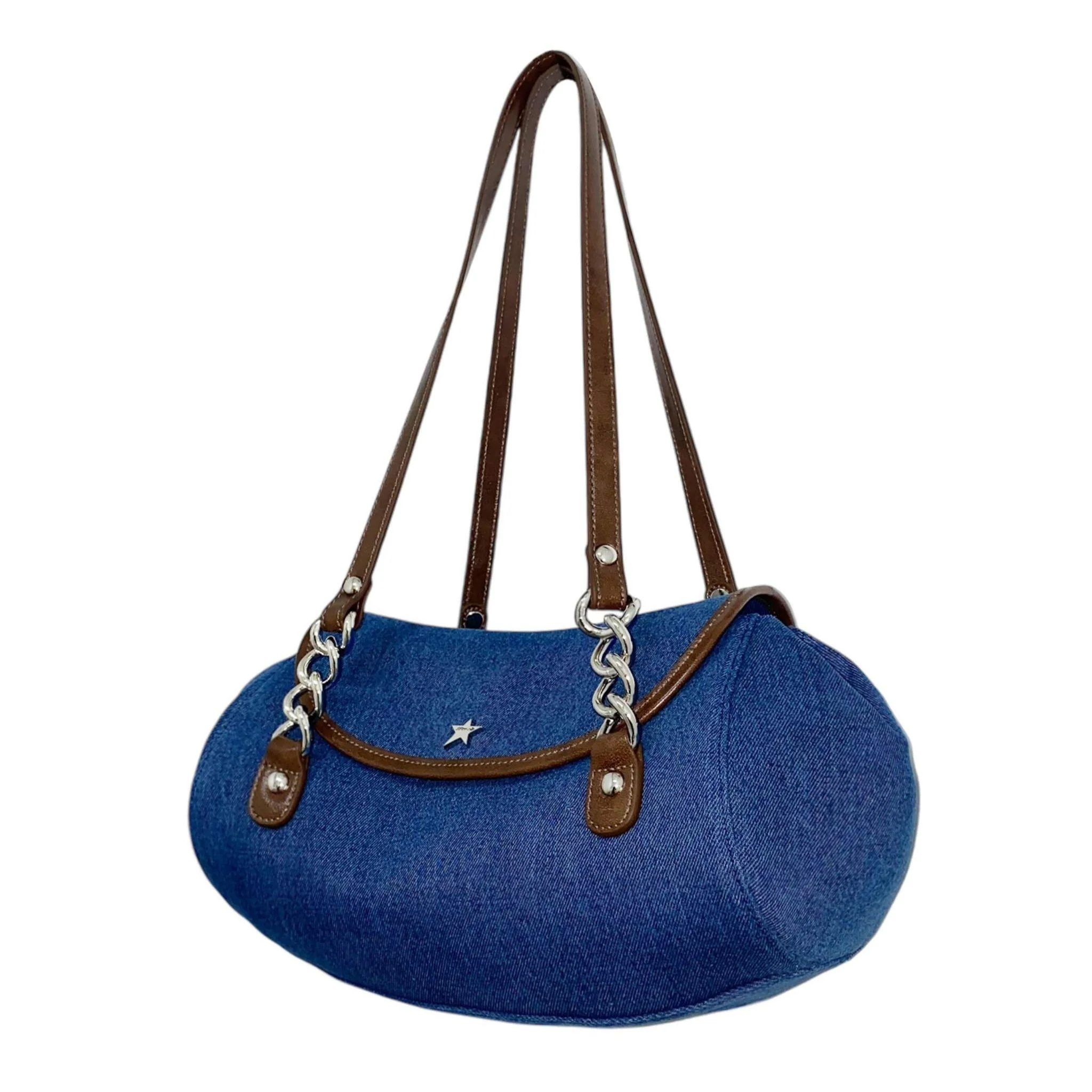 Naomi Denim Evening Shoulder Bag | Blue - Image 2