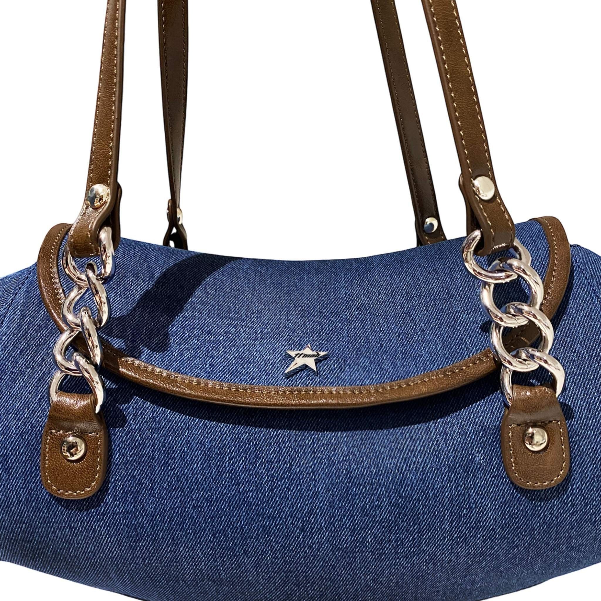 Naomi Denim Evening Shoulder Bag | Blue - Image 4