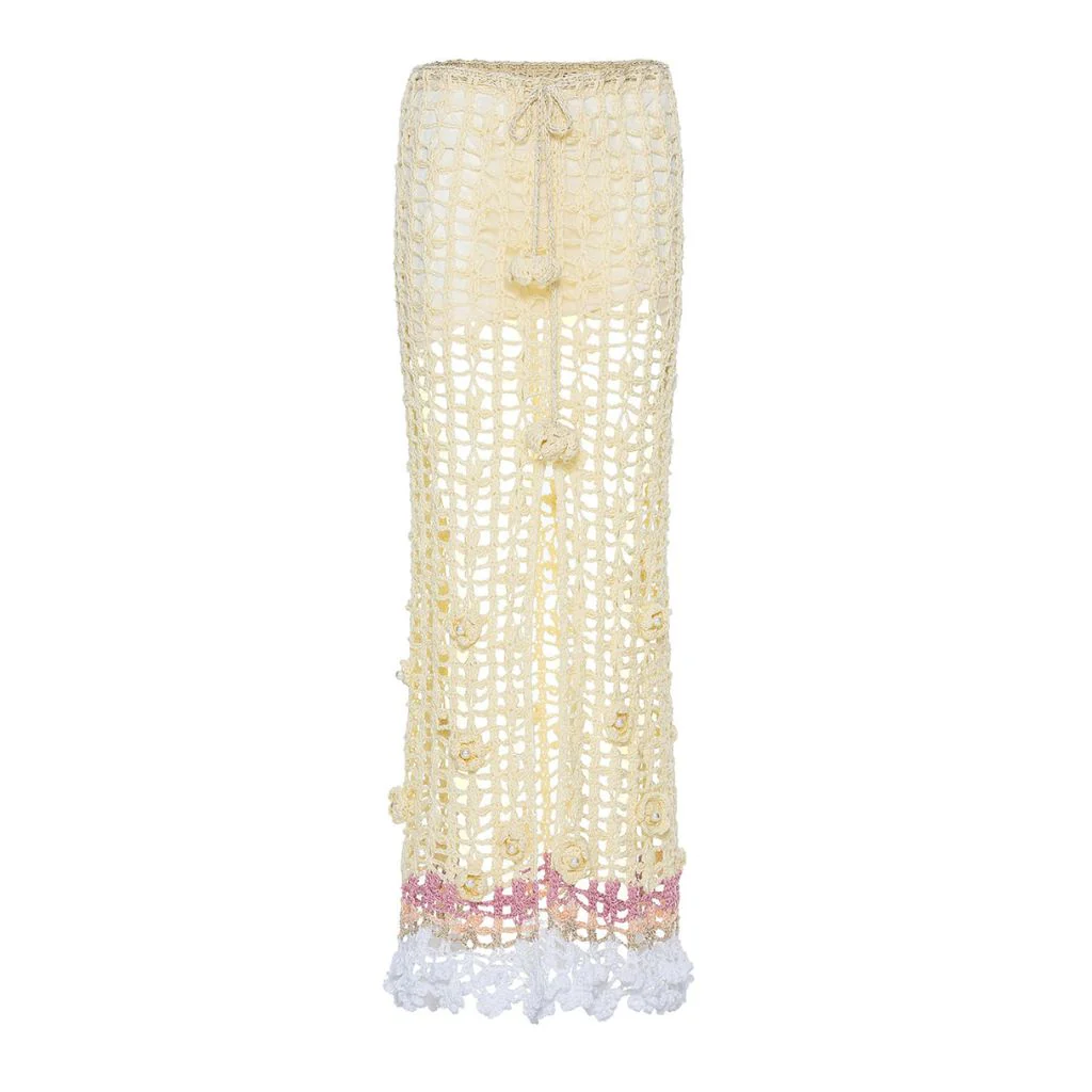 Vanilla Multicolor Handmade Crochet Skirt