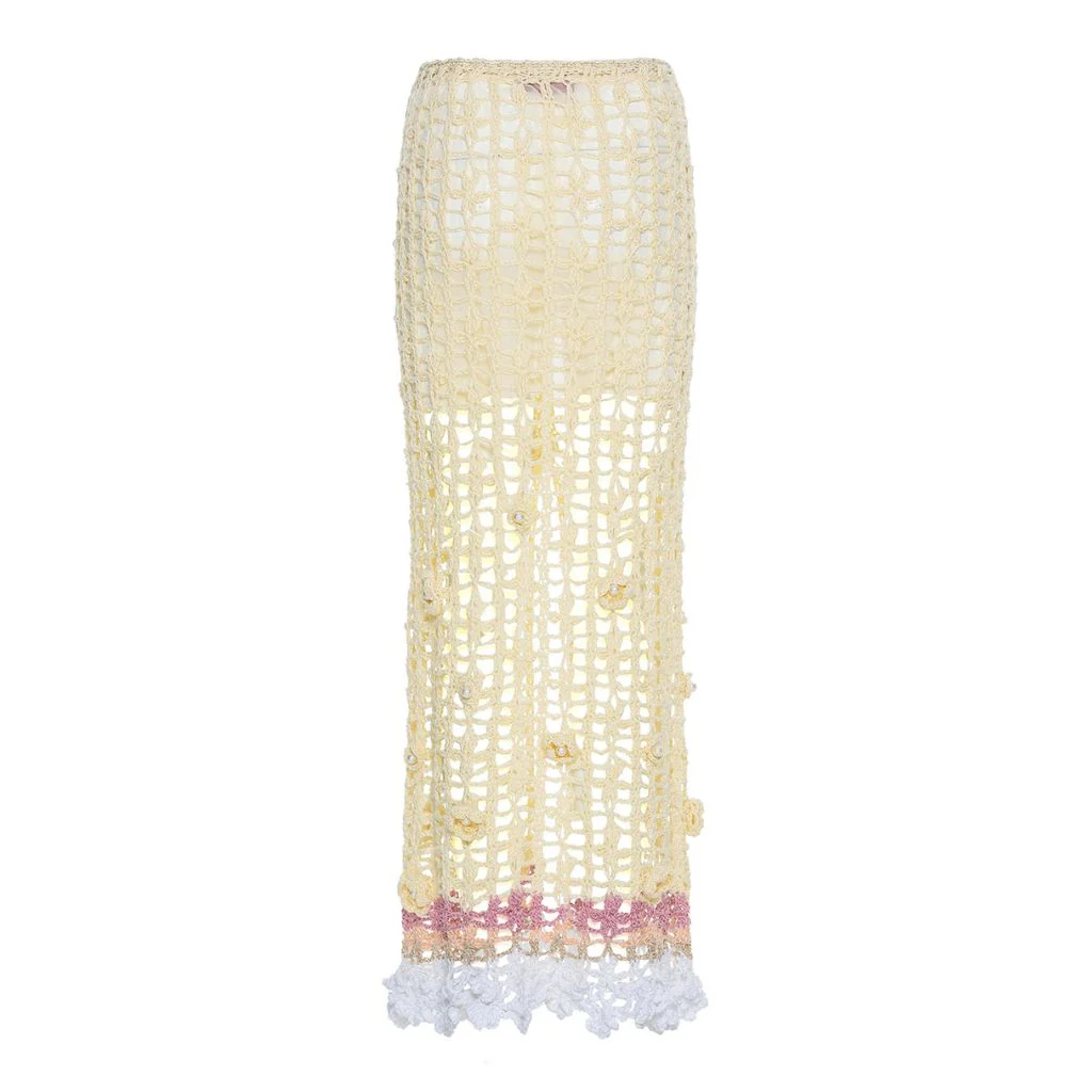 Vanilla Multicolor Handmade Crochet Skirt - Image 2
