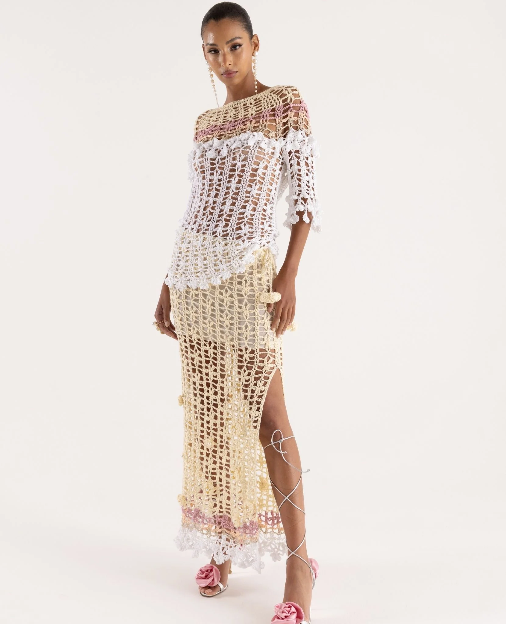 Vanilla Multicolor Handmade Crochet Skirt - Image 5
