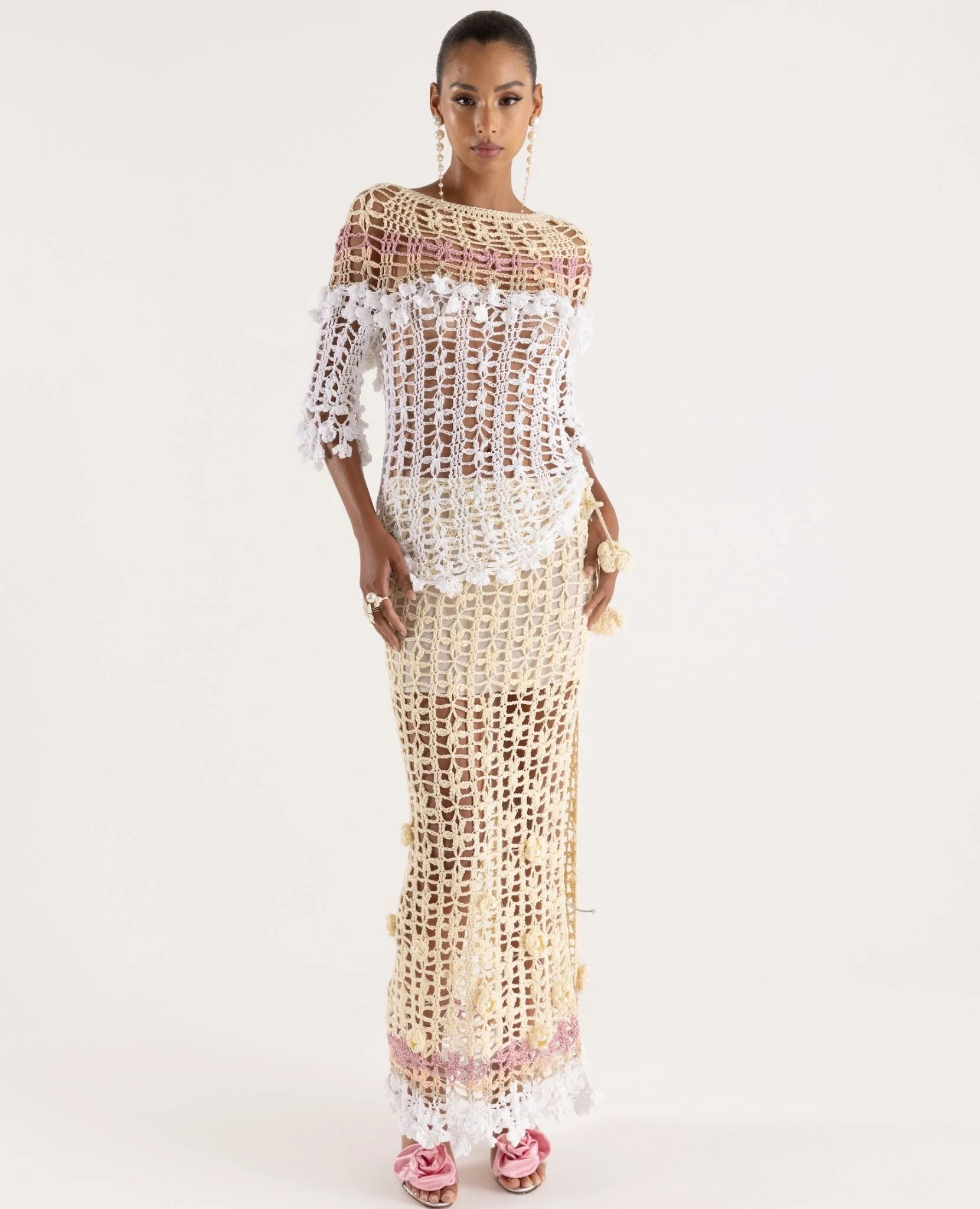 Vanilla Multicolor Handmade Crochet Skirt - Image 6