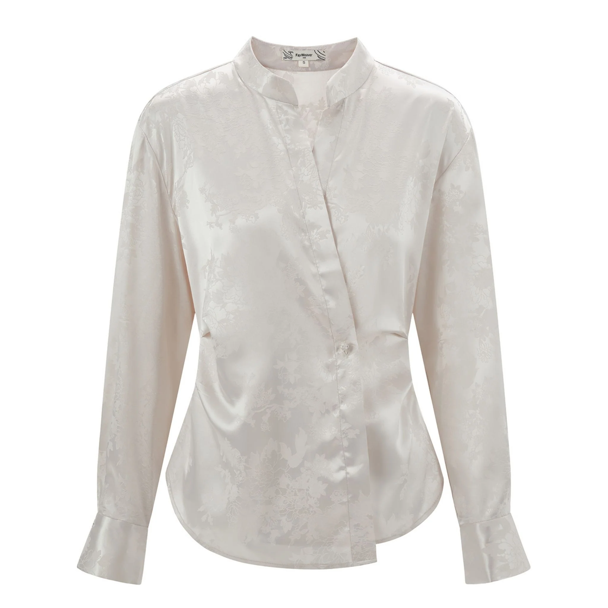 White V-Neck Hanfu Blouse
