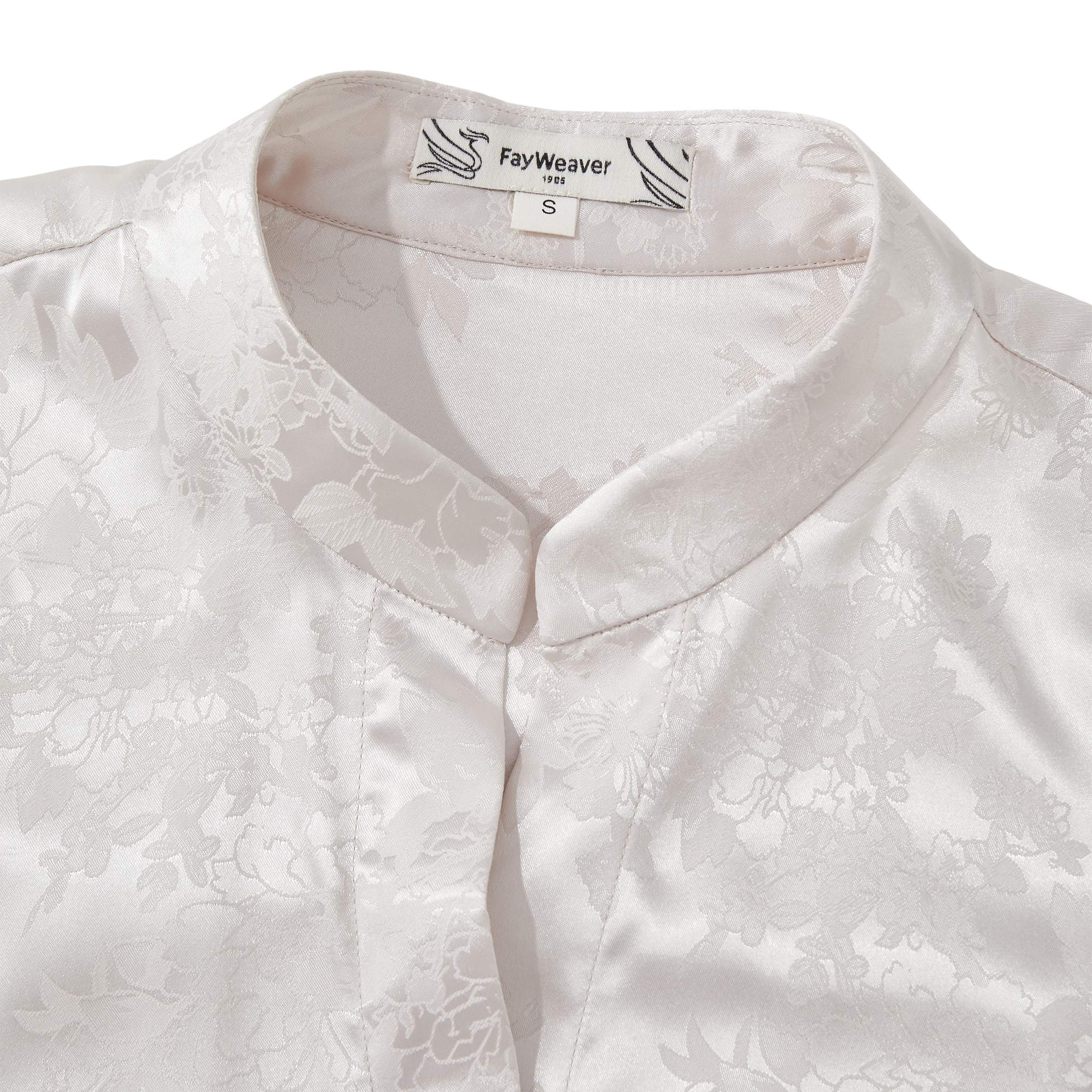 White V-Neck Hanfu Blouse - Image 6