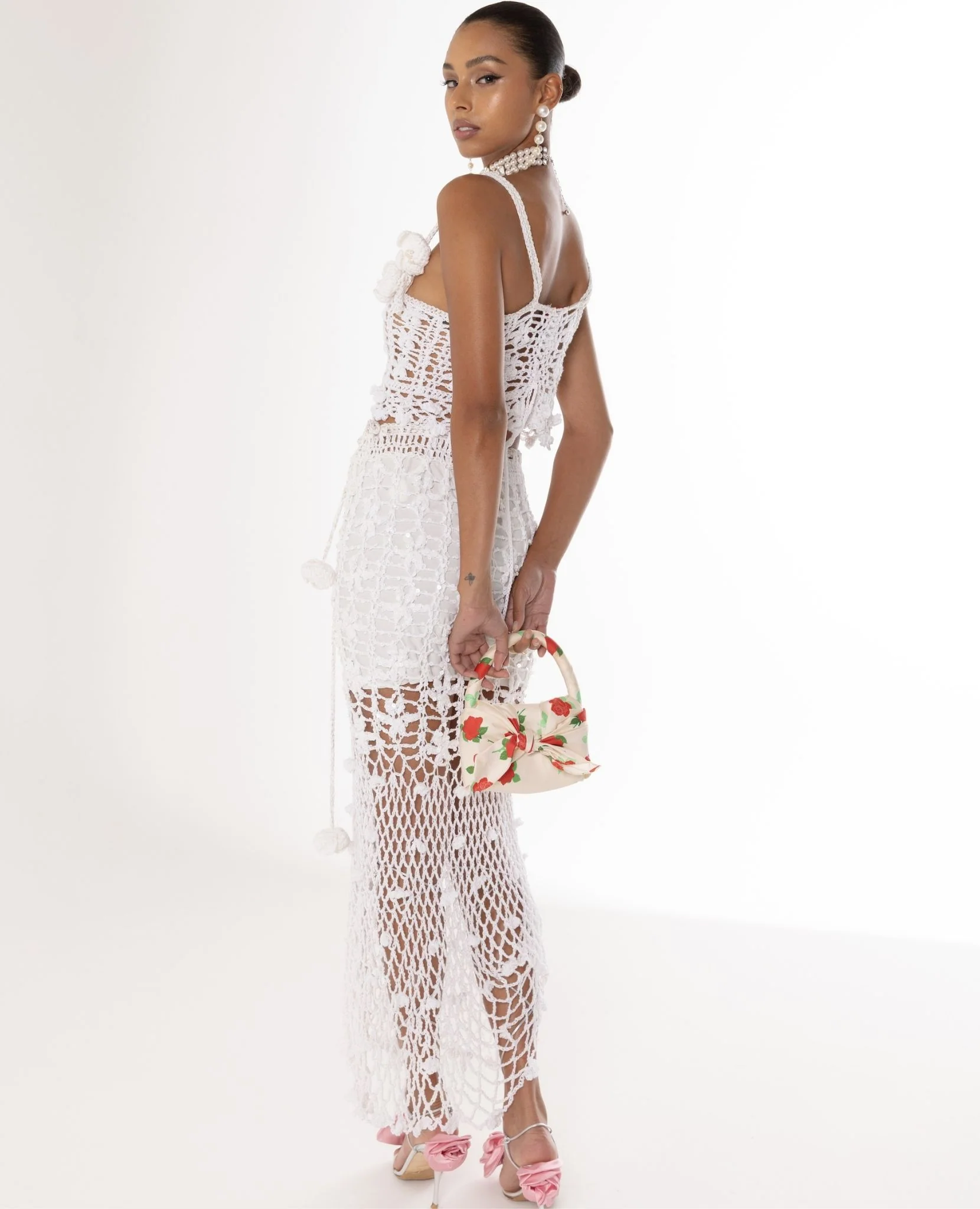White Vanilla Handmade Crochet Skirt - Image 9