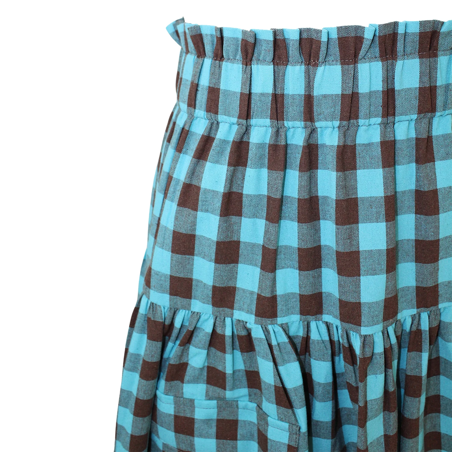 Linen Cargo Skirt | Turquoise - Image 5