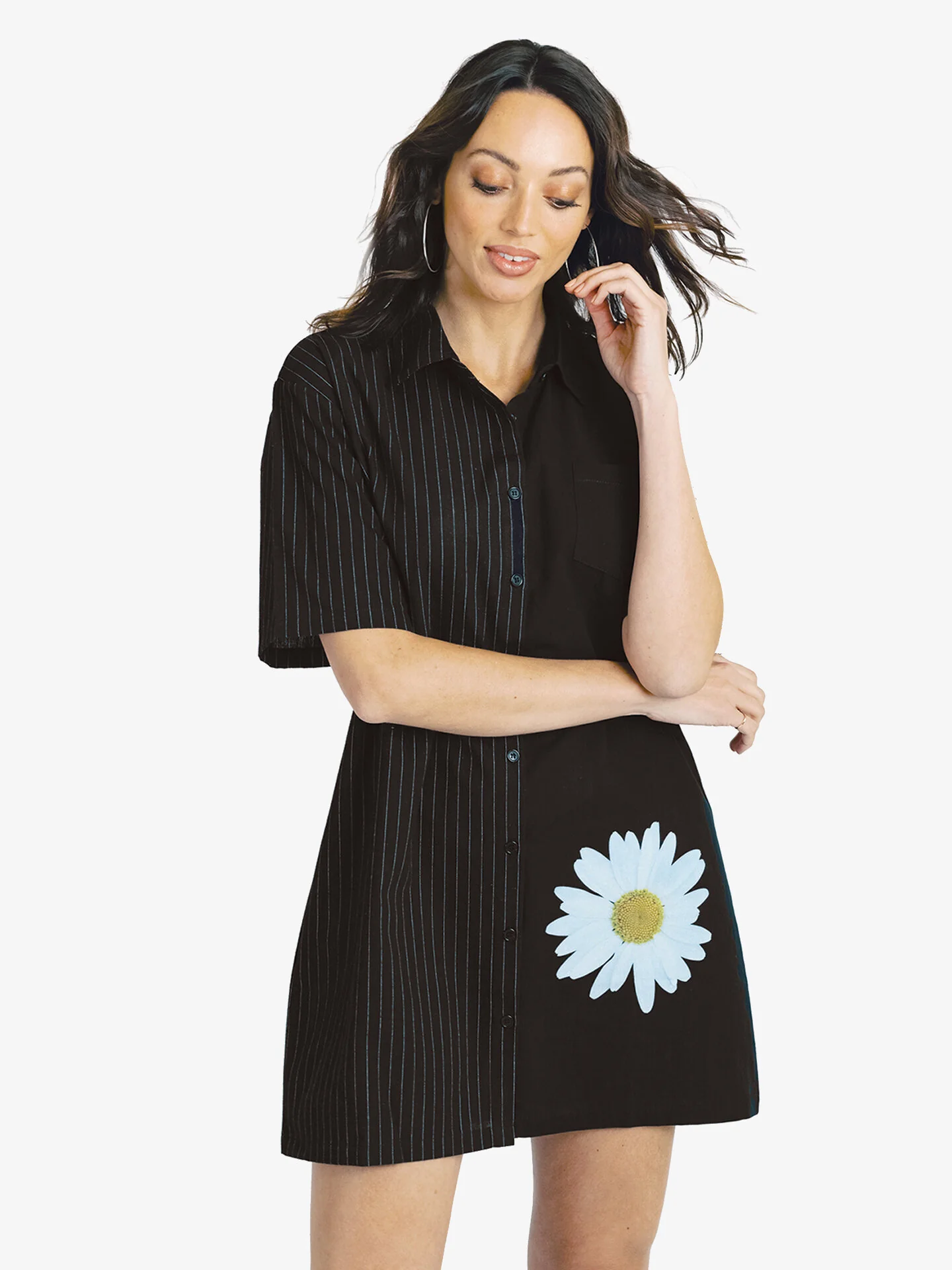 Mini Shirt Dress | Daisy Flower - Image 3